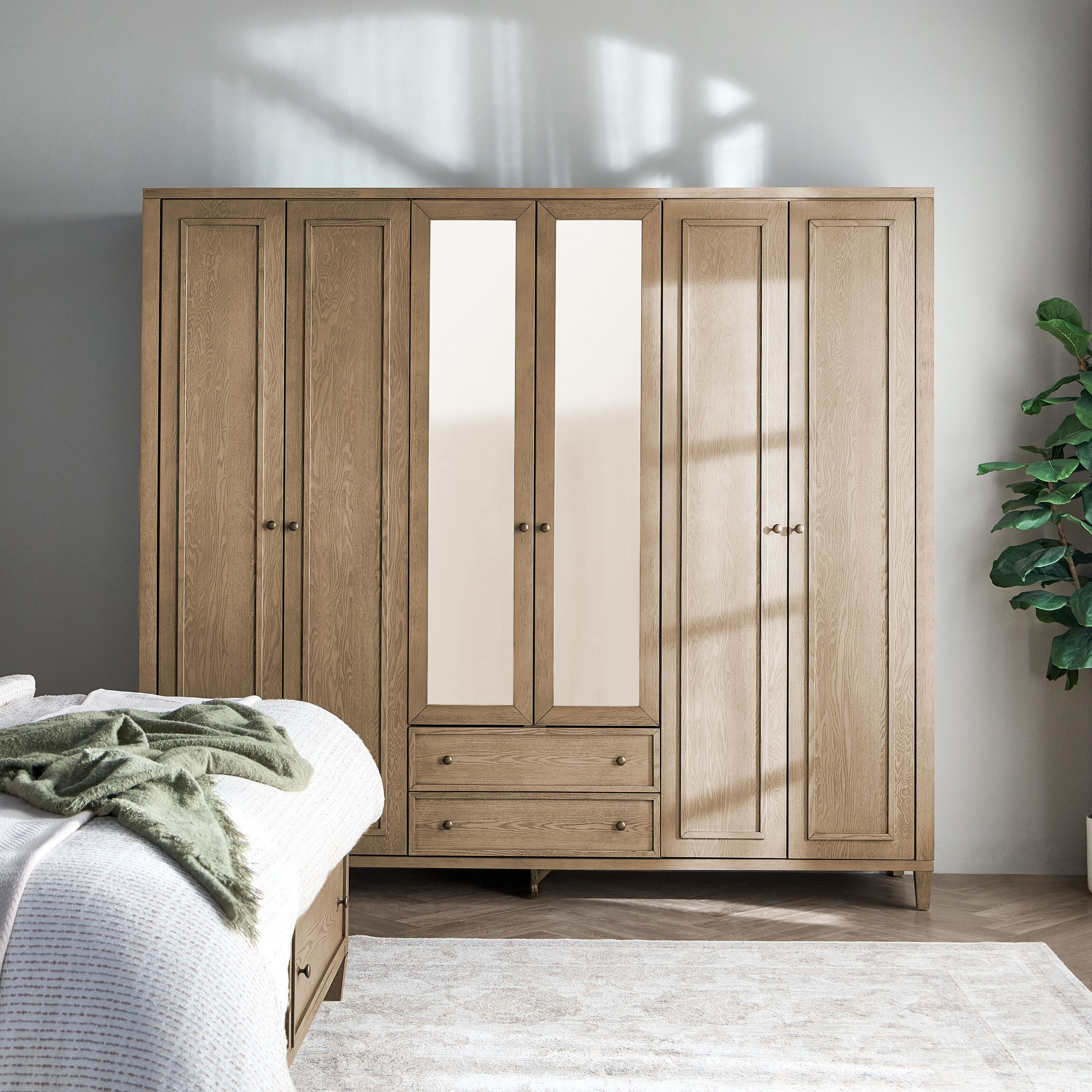 Leopold 6-Door Wardrobe with Drawers-furniture-bedroom-wardrobes-image-8