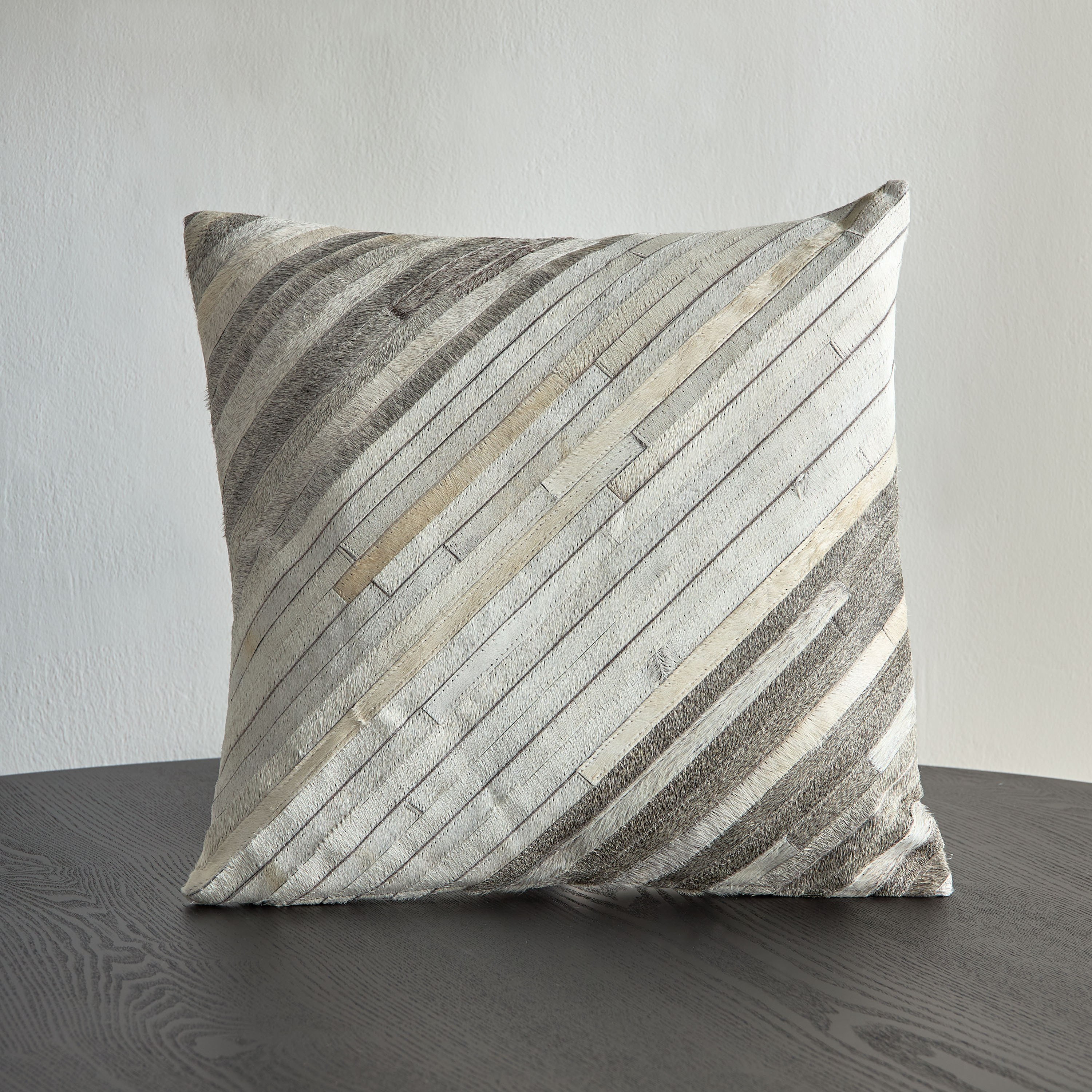 Marfa Hide Leather Woven Filled Cushion - 50x50 cm-household-cushionsandthrows-filledcushions-decorativecushions-image-1