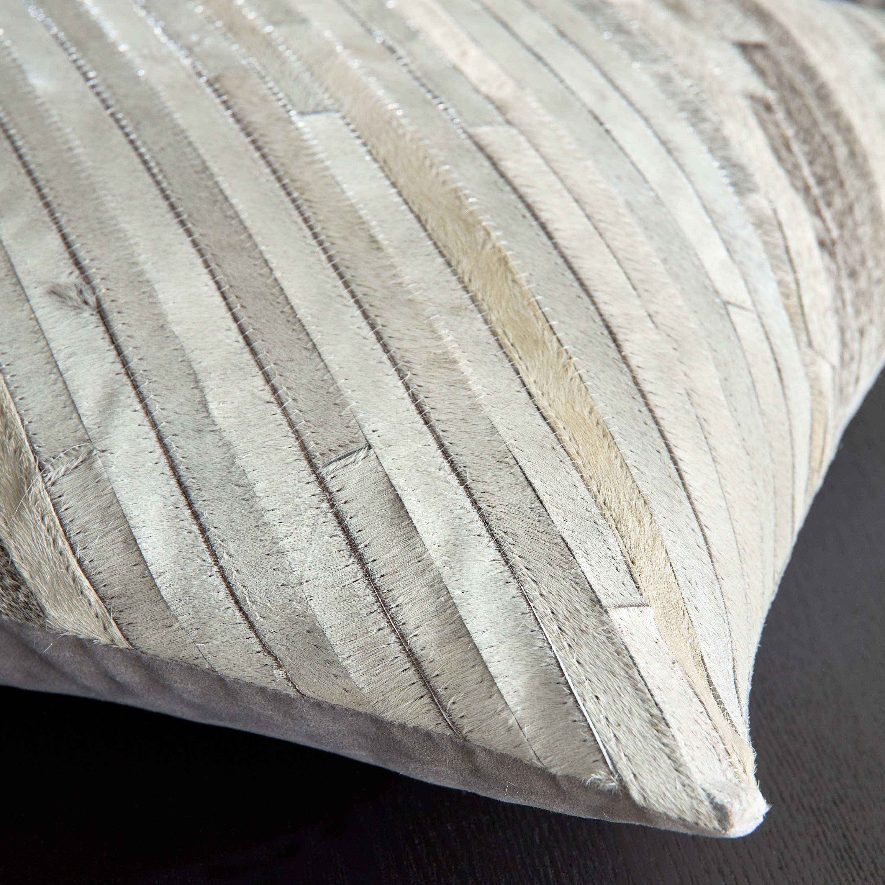 Marfa Hide Leather Woven Filled Cushion - 50x50 cm-household-cushionsandthrows-filledcushions-decorativecushions-image-2