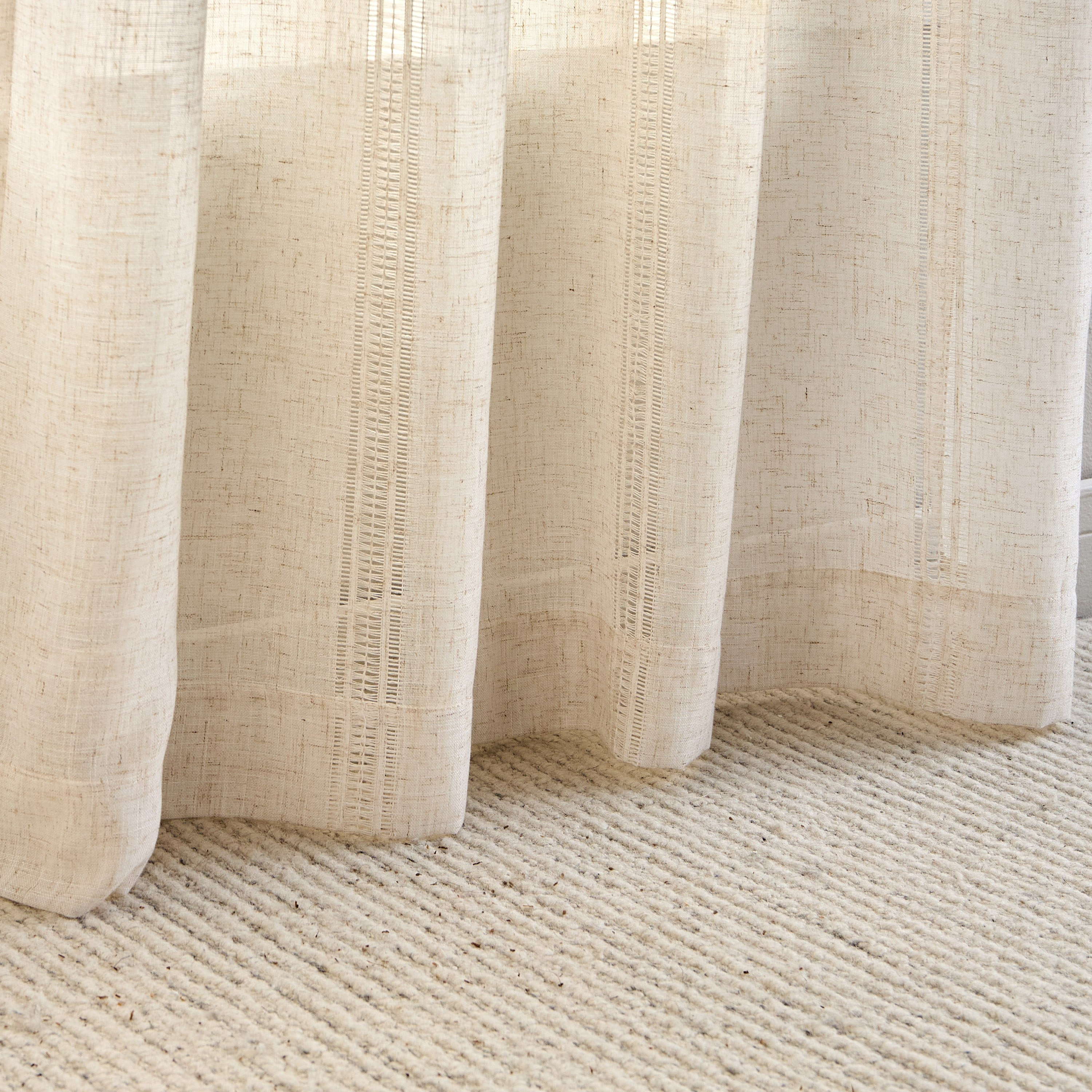 طقم ستائر شفافة من قطعتين - جلوريا - 140x240 سم-household-windows-curtains-image-2