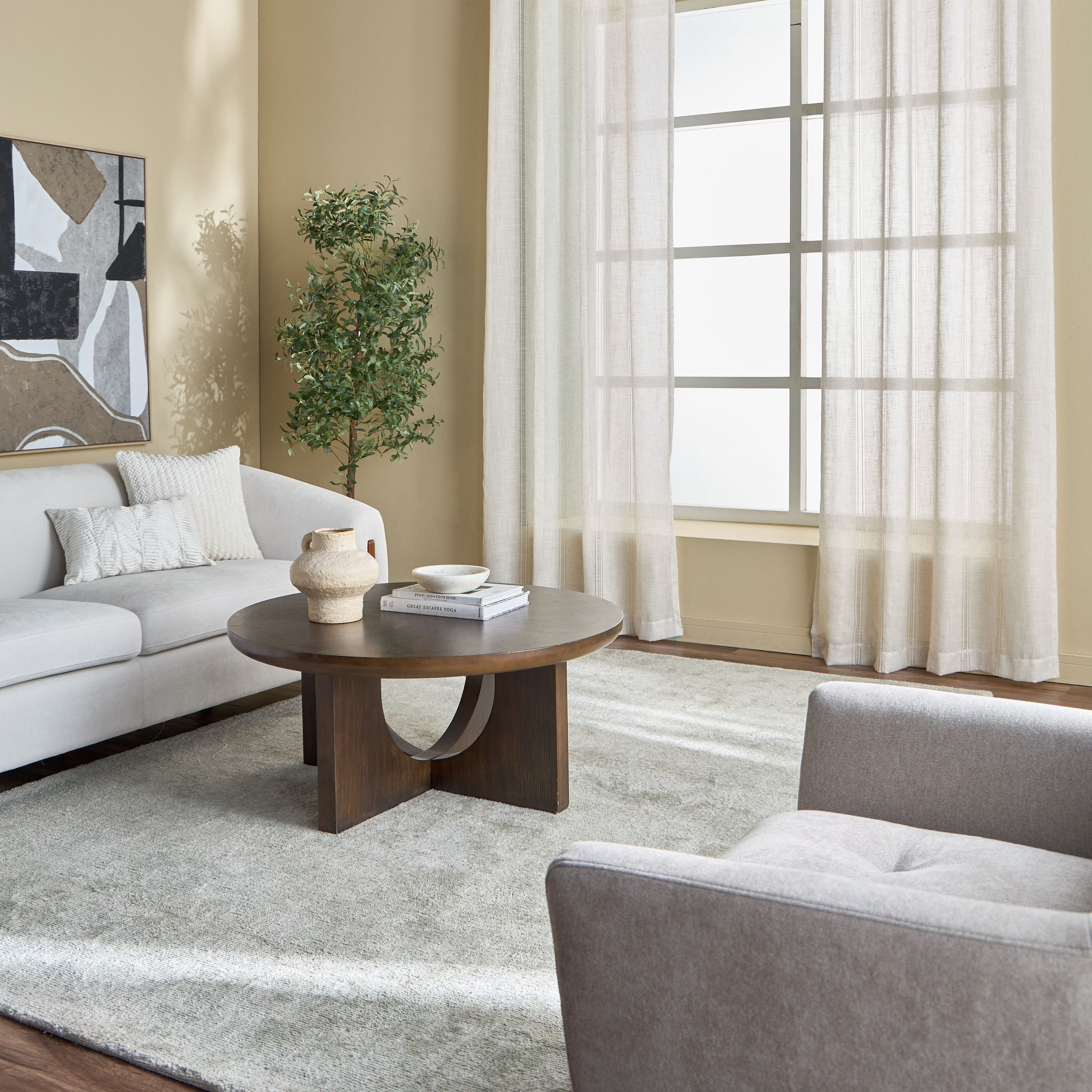 طقم ستائر شفافة من قطعتين - جلوريا - 140x300 سم-household-windows-curtains-image-5