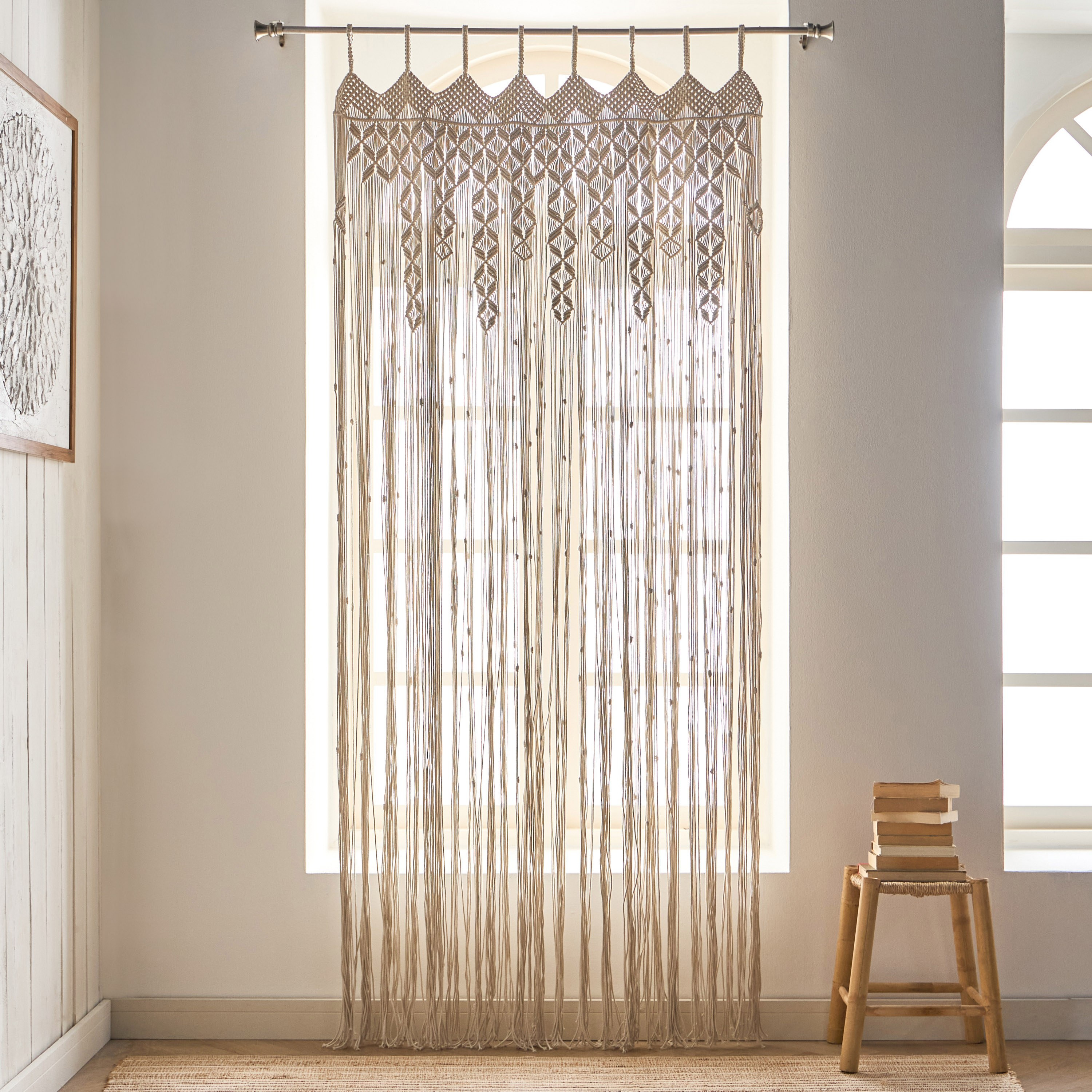 Macrame Curtain - 110x215 cm-household-windows-curtains-image-1