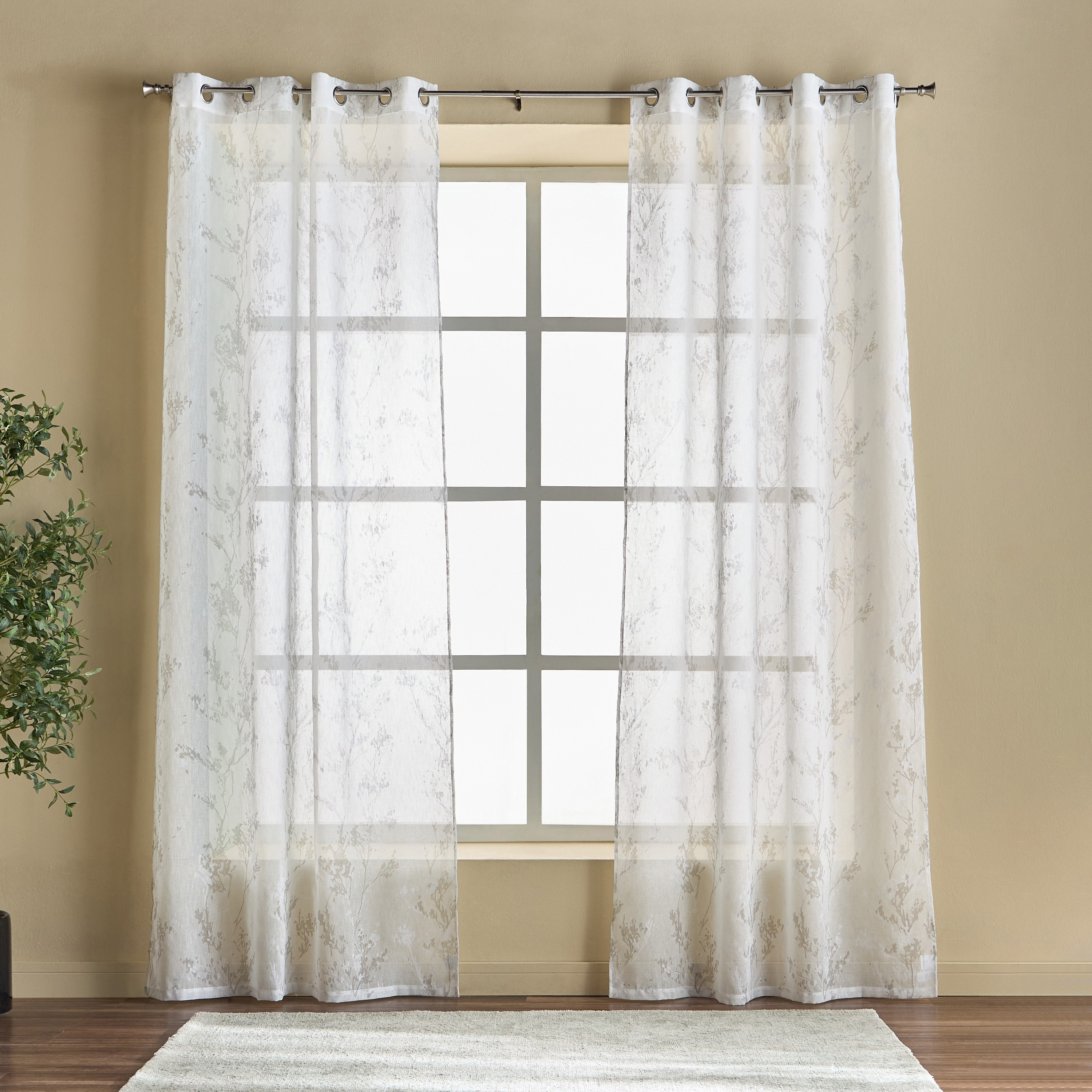 Idalia 2-Piece Sheer Curtain Set - 135x300 cm-household-windows-curtains-image-1