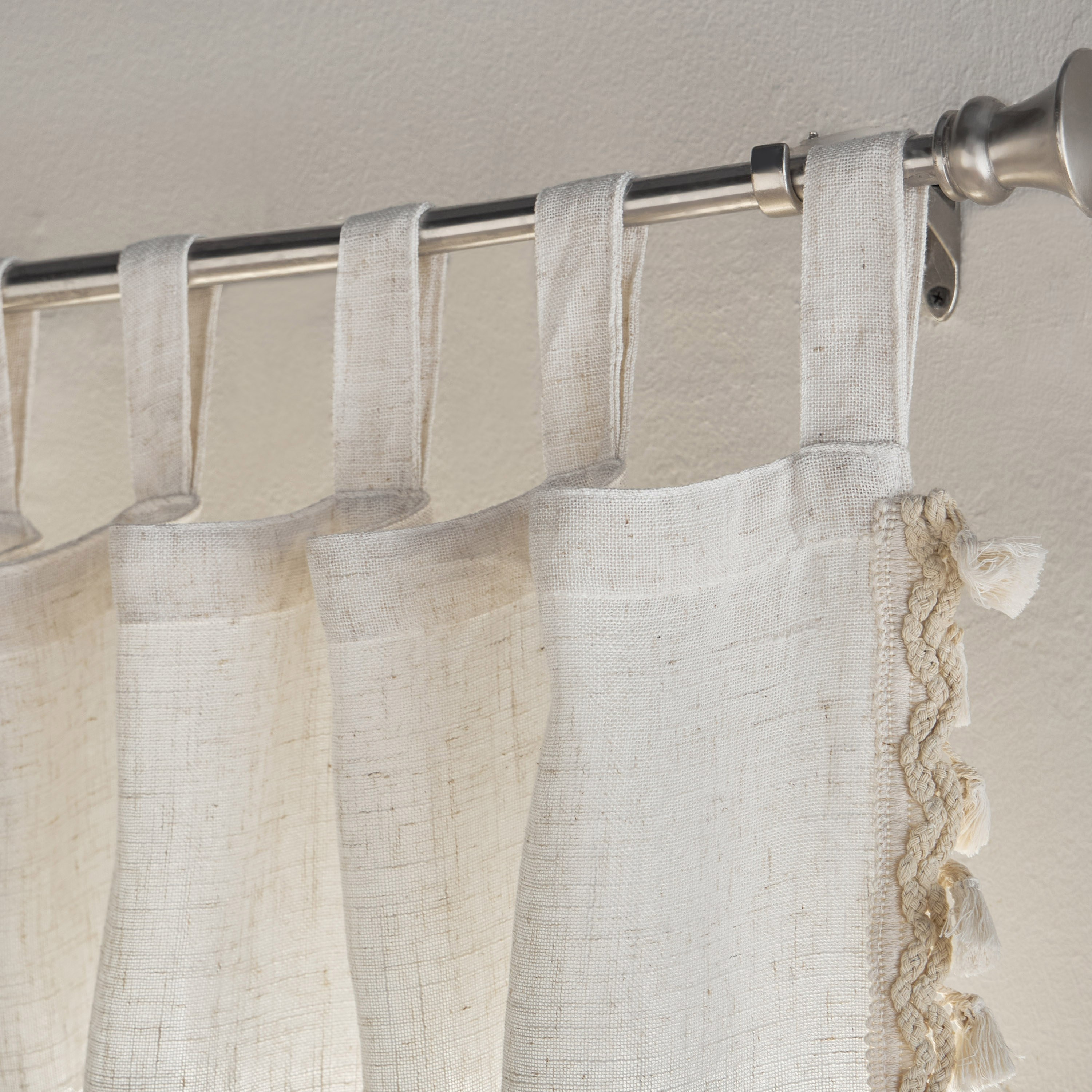 طقم ستائر شفافة من قطعتين - أفلين - 135x300 سم-household-windows-curtains-image-3
