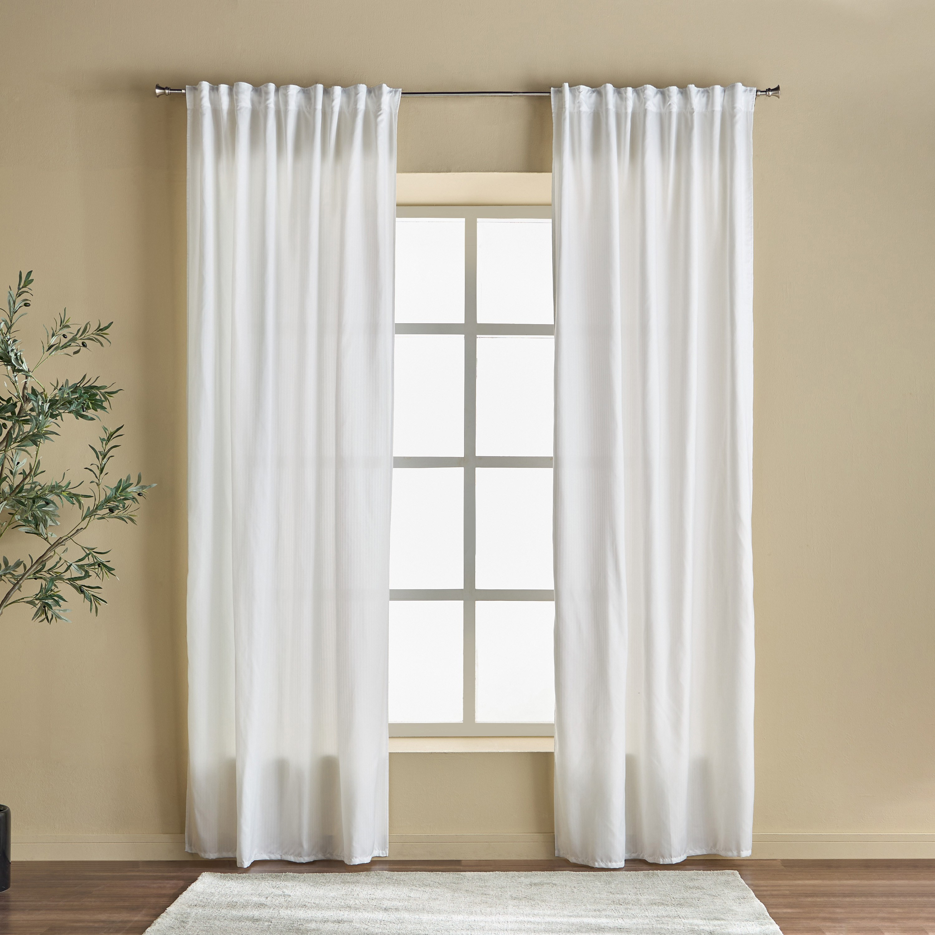 Elara 2-Piece Sheer Curtain Set - 140x295 cm-household-windows-curtains-image-1
