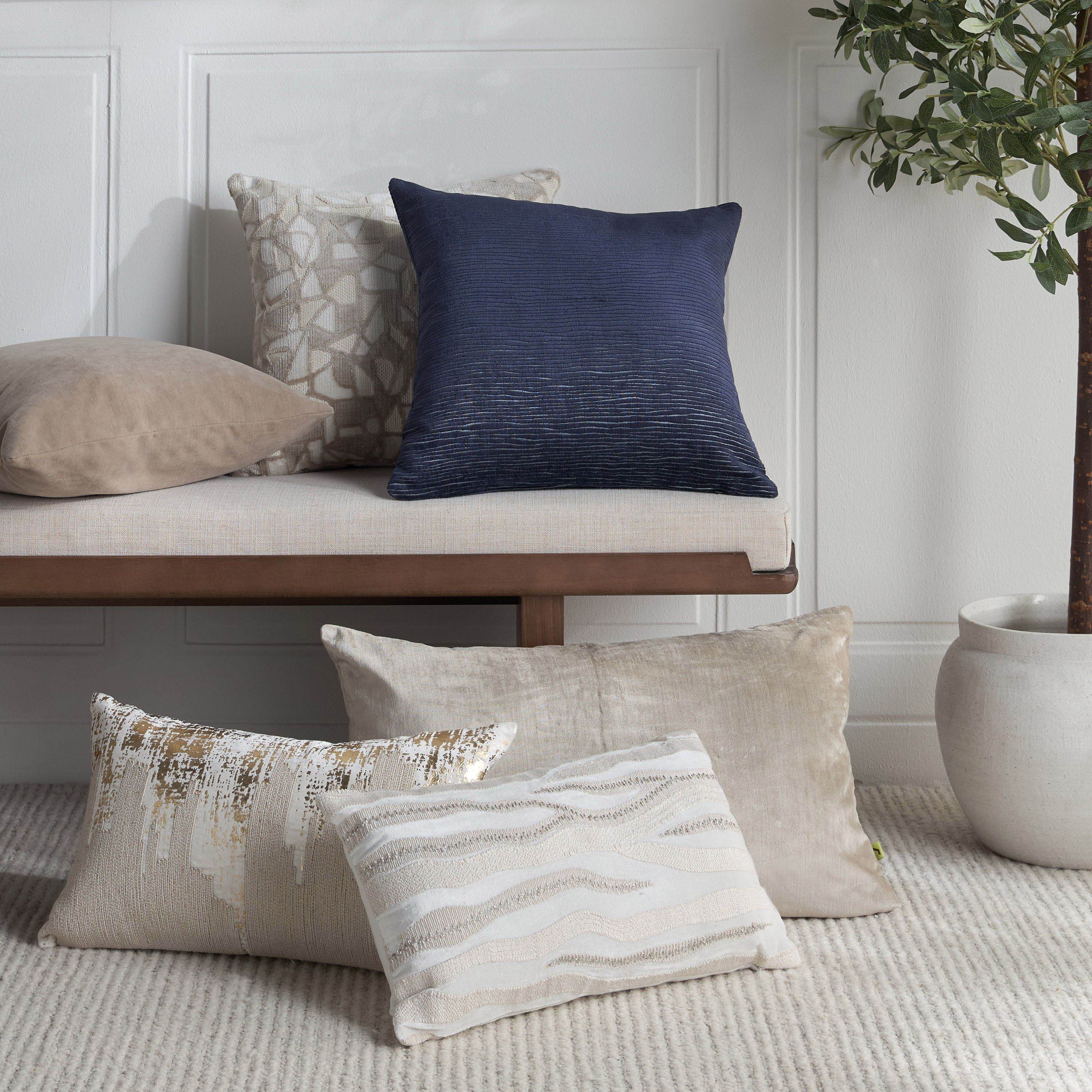 Raze Embroidered Filled Cushion - 30x50 cm-household-cushionsandthrows-filledcushions-decorativecushions-image-4