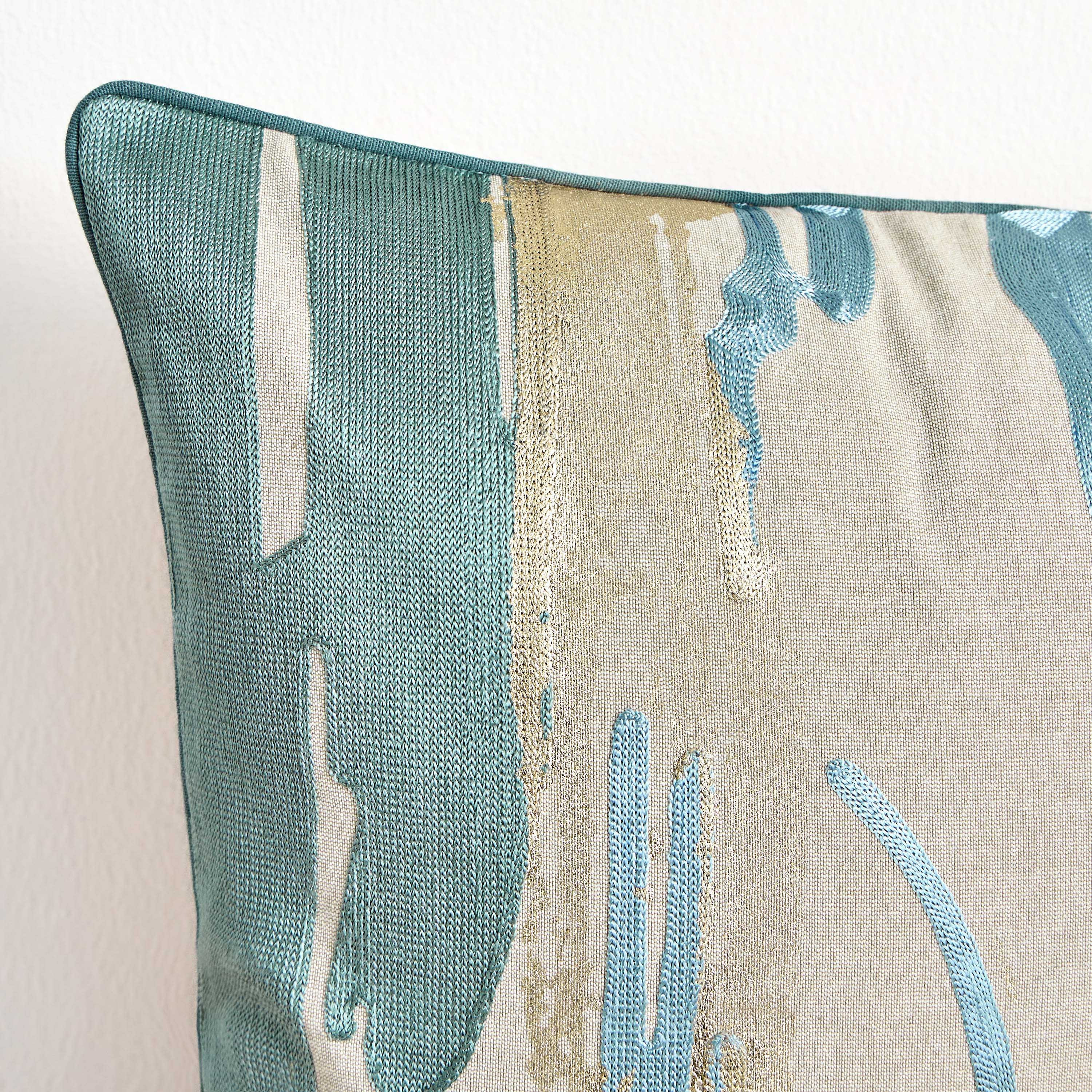 وسادة محشوة مطرزة بطبعات رقائق معدنية - تيفولي - 50x50×50 سم-household-cushionsandthrows-filledcushions-decorativecushions-image-2