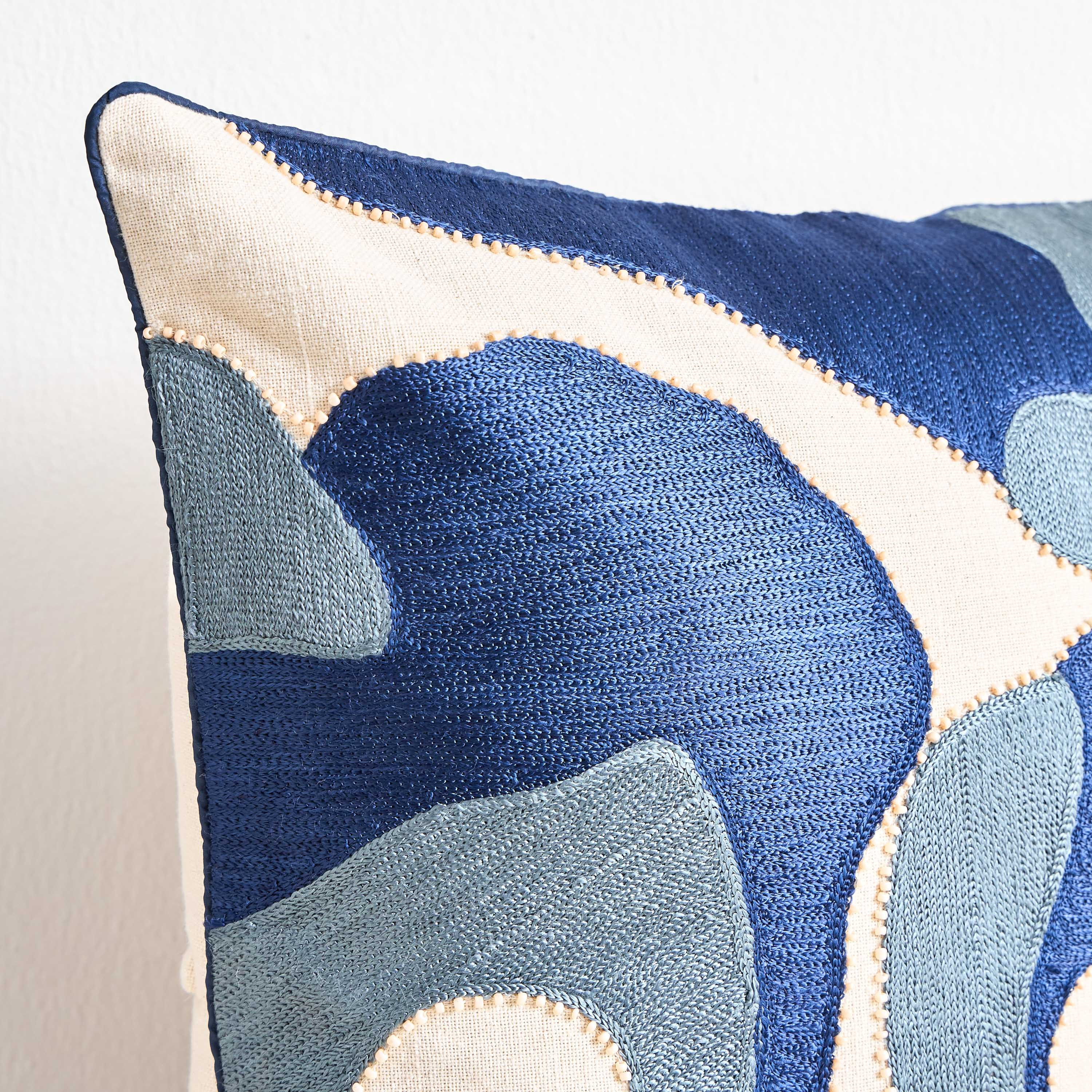 Lienz Bead and Embroidered Filled Cushion - 50x50 cm-household-cushionsandthrows-filledcushions-decorativecushions-image-2