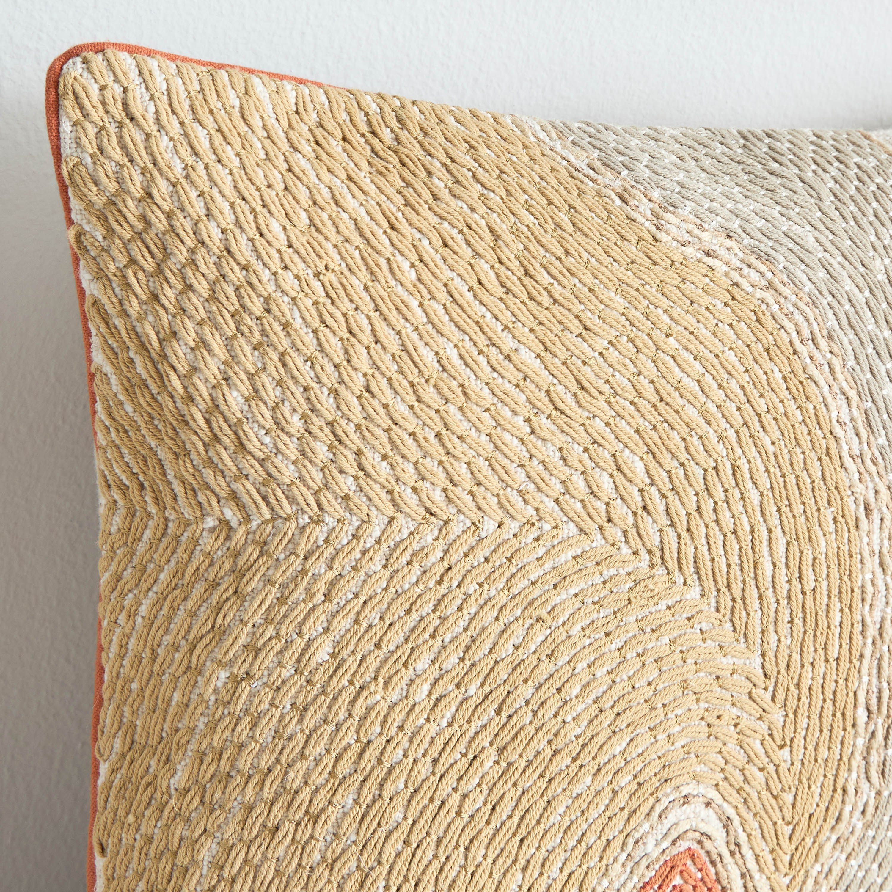 Rhod Wave Embroidered Filled Cushion - 50x50 cm-household-cushionsandthrows-filledcushions-decorativecushions-image-2