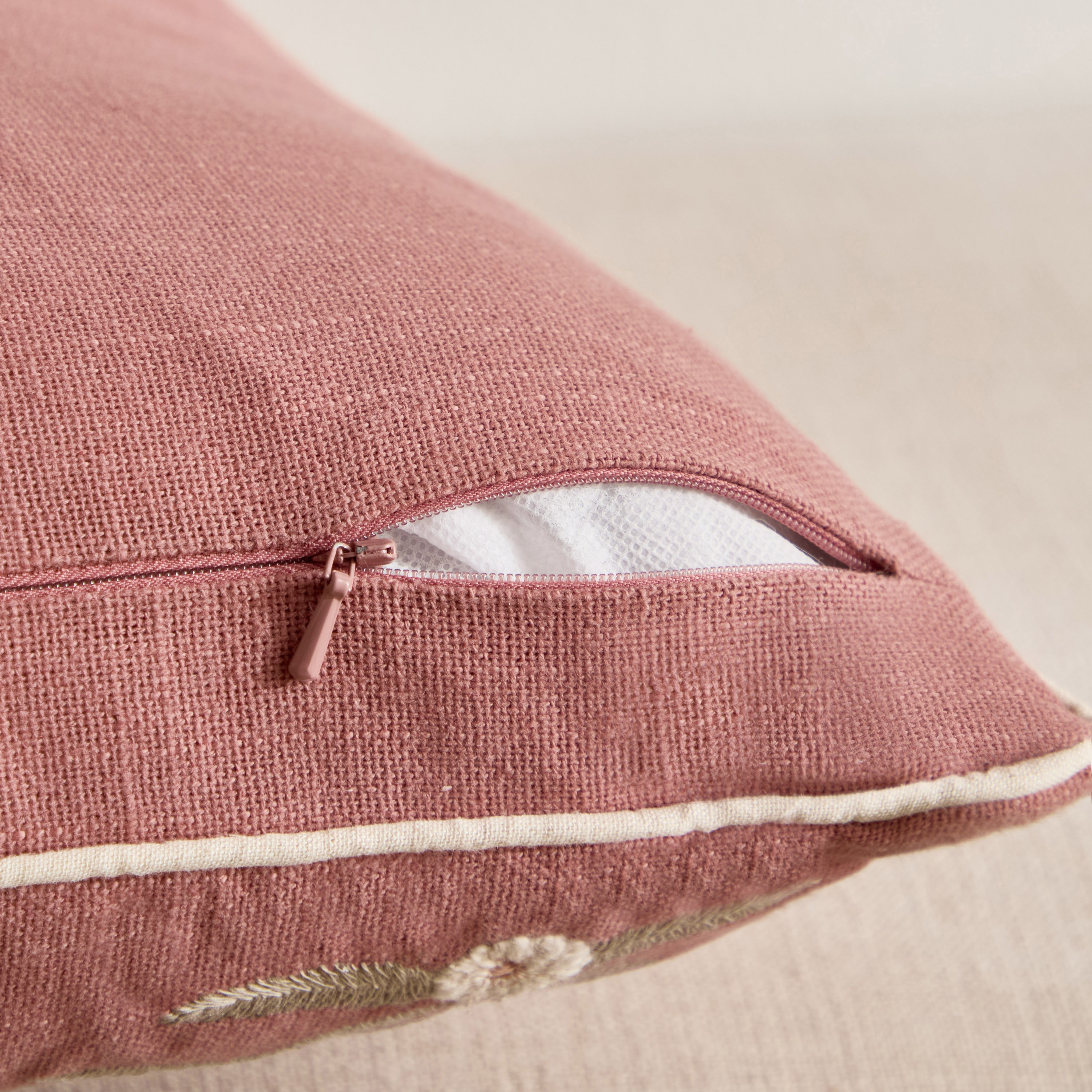 Tia Embroidered Filled Cushion - 50x50 cm-household-cushionsandthrows-filledcushions-decorativecushions-image-2