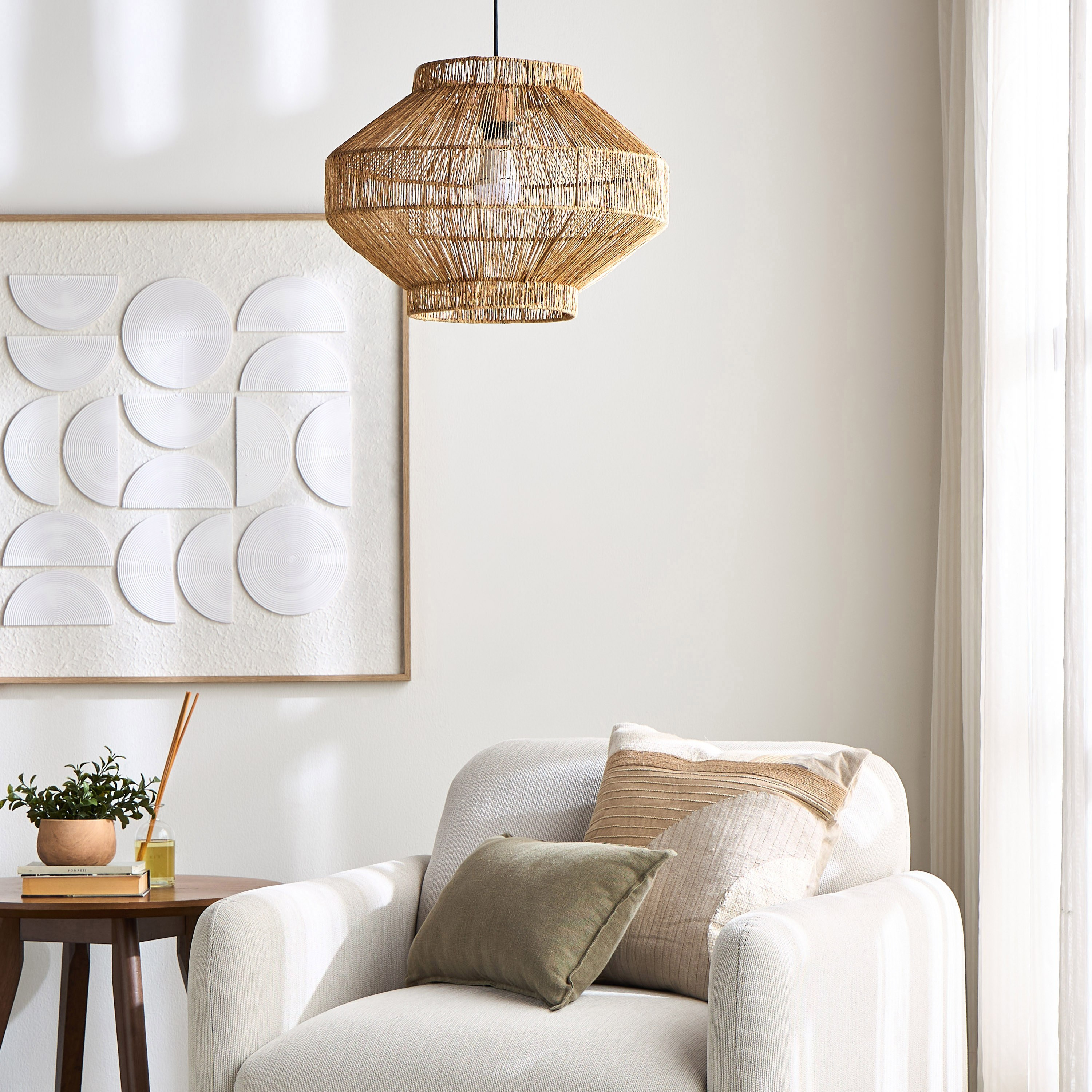 Mix and Match Ivana Rattan Ceiling Lamp Shade - 36 cm-household-lighting-ceilinglamps-pendantlamps-image-4