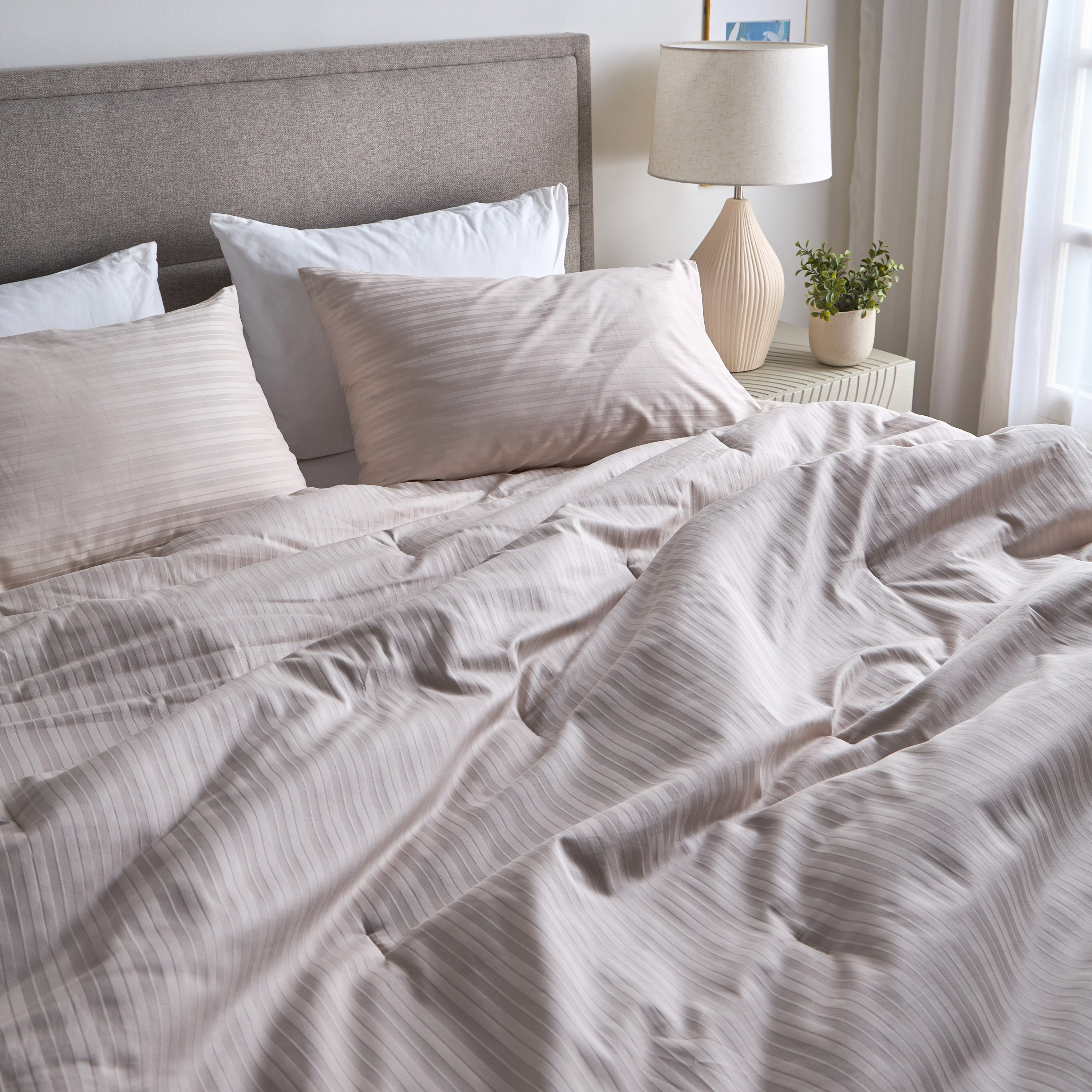Elara Cotton Sateen 300 Thread Count 3-Piece Full Comforter Set - 160x240 cm-household-bedding-comfortersandbedspreads-comforters-image-5