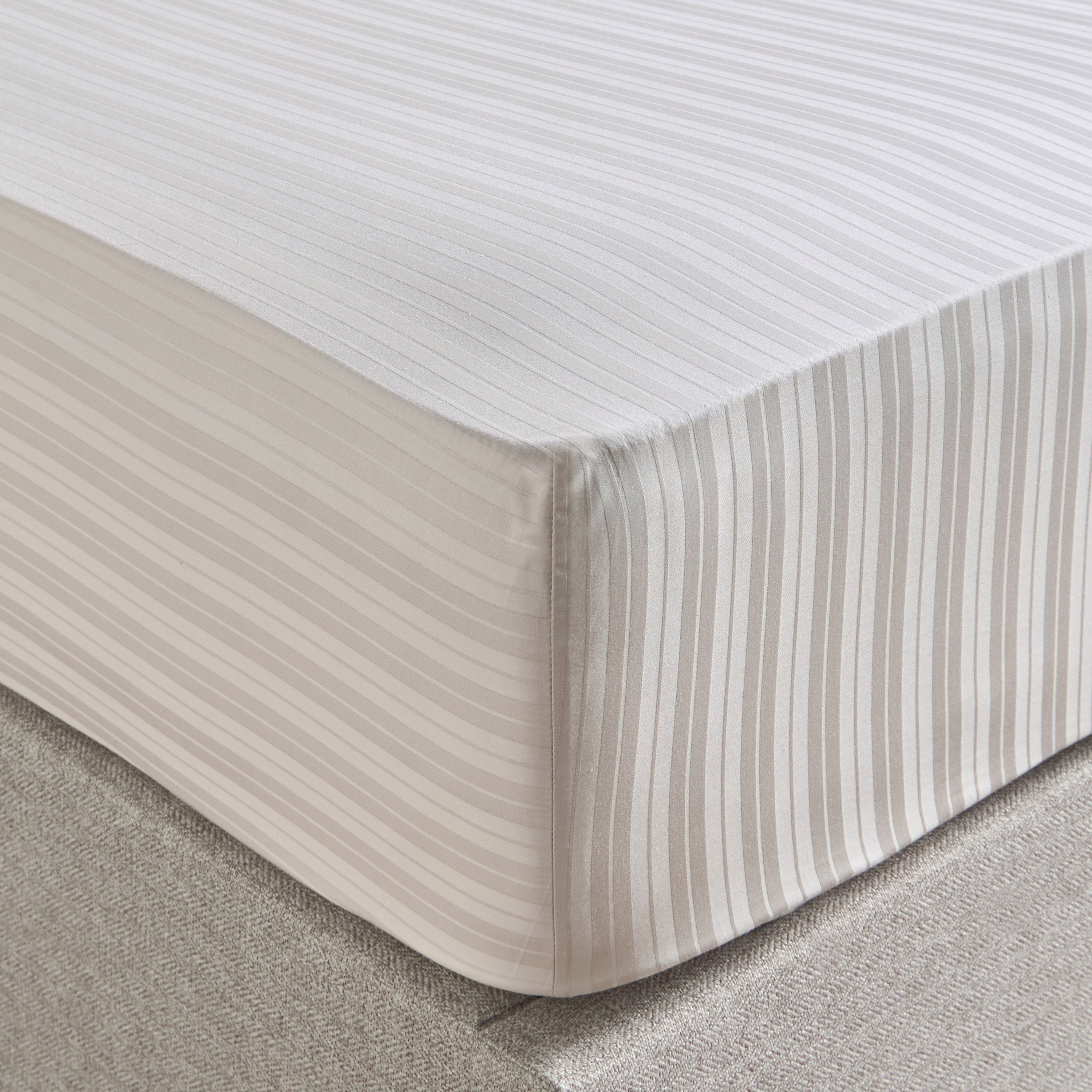 Elara Cotton Sateen 300 Thread Count Full Fitted Sheet  - 120x200 cm-household-bedding-sheetsandpillowcases-fittedsheets-image-1