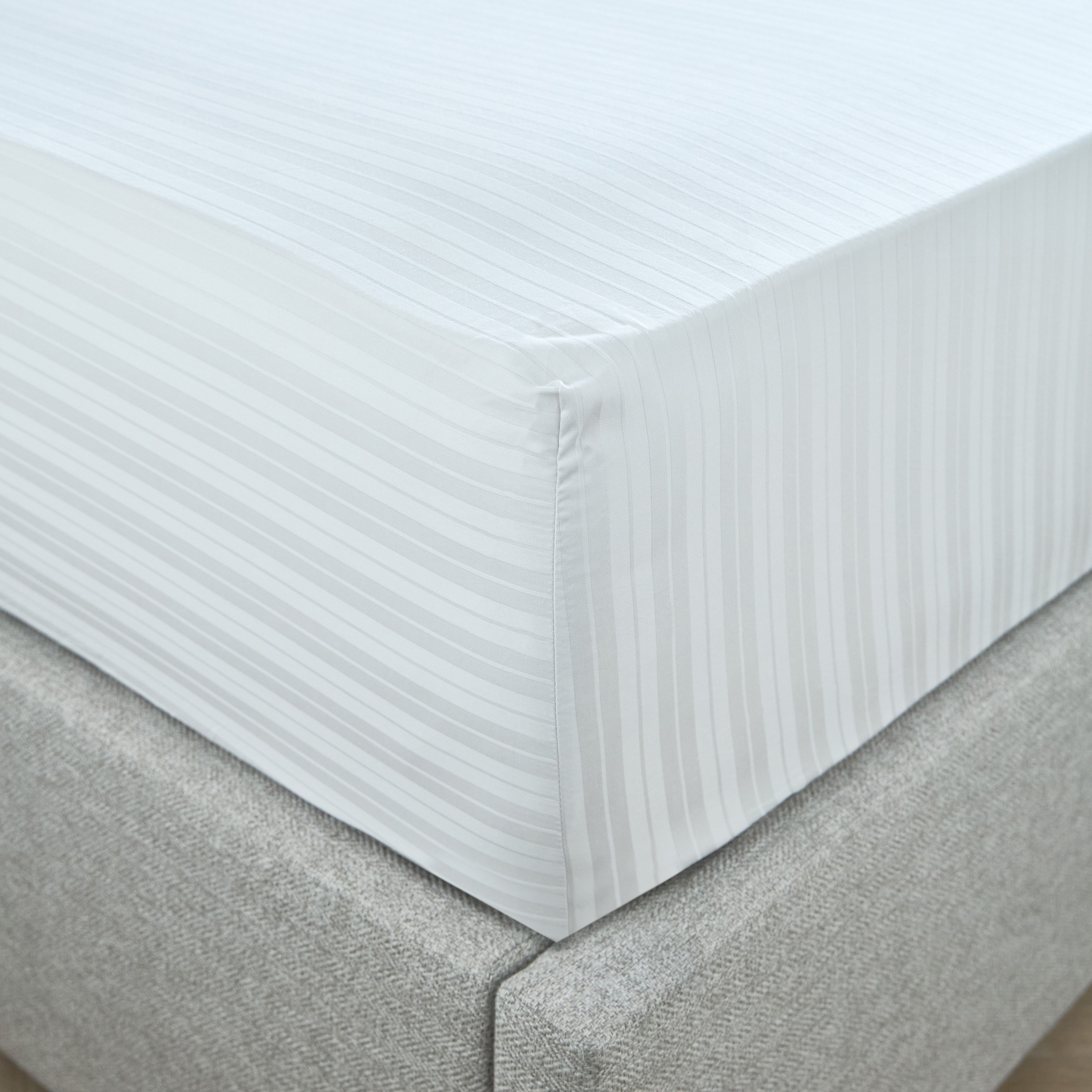 Elara Cotton Sateen 300 Thread Count Full Fitted Sheet  - 120x200 cm-household-bedding-sheetsandpillowcases-fittedsheets-image-1