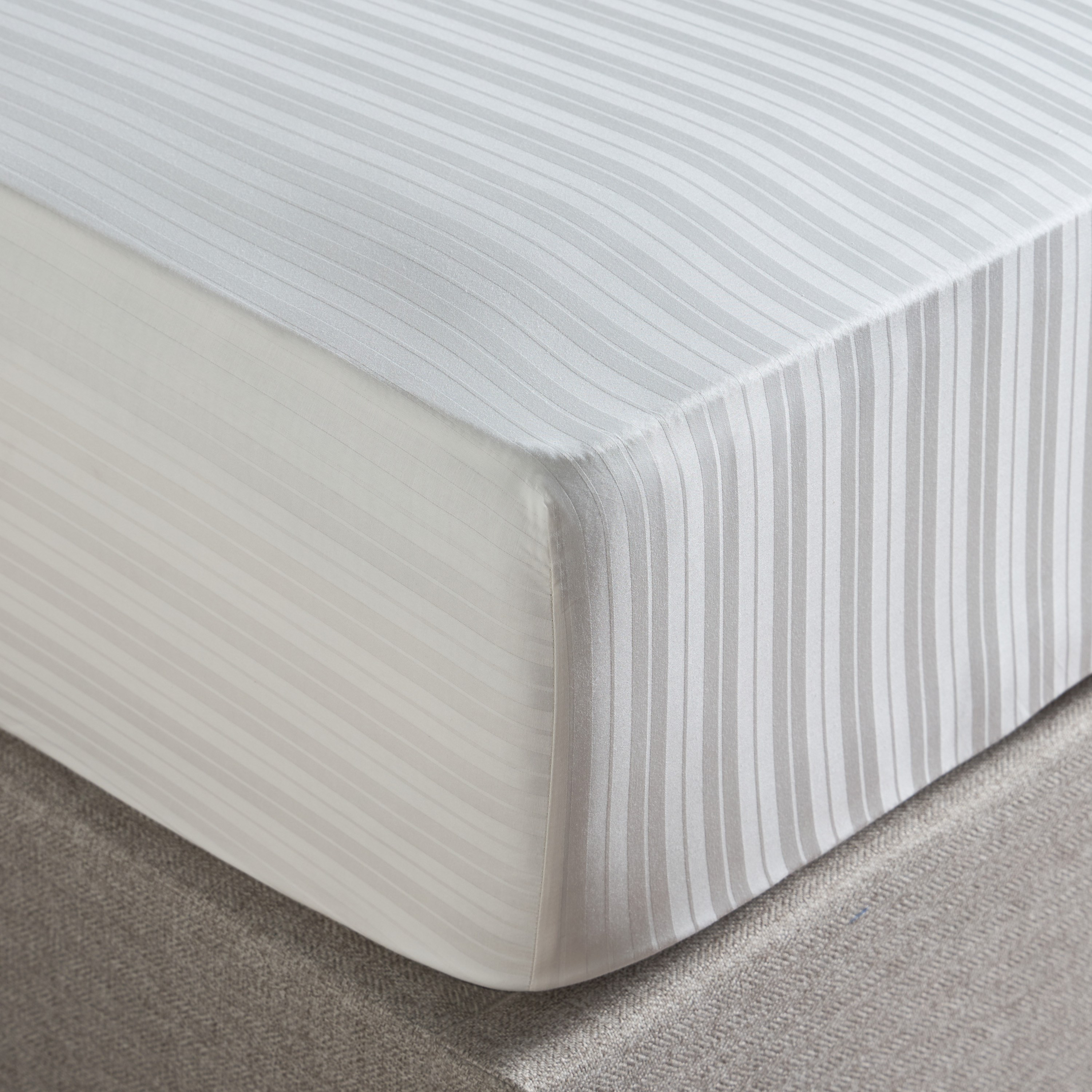 Elara Cotton Sateen 300 Thread Count Full Fitted Sheet  - 120x200 cm-household-bedding-sheetsandpillowcases-fittedsheets-image-1