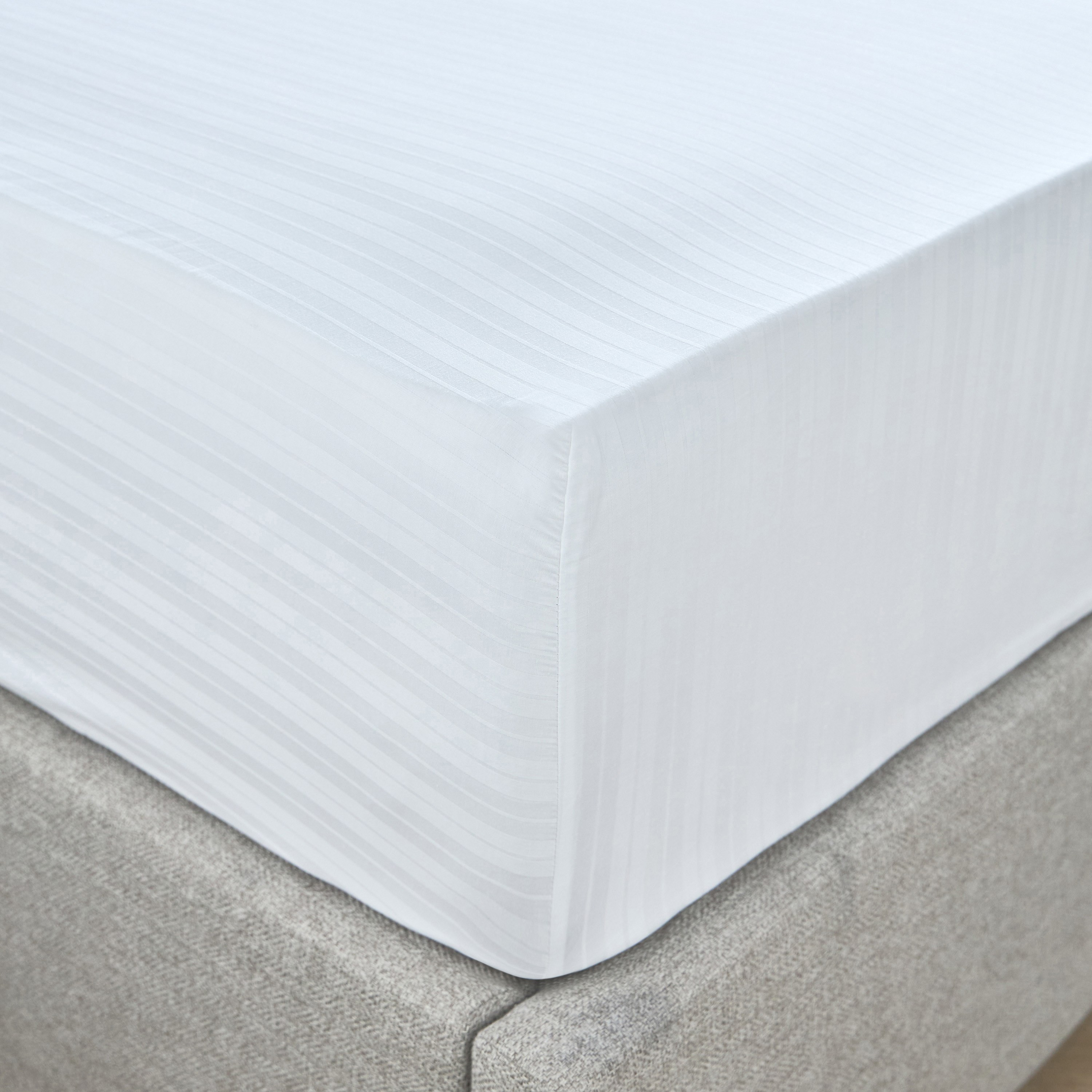 Elara Cotton Sateen 300 Thread Count Full Fitted Sheet  - 120x200 cm-household-bedding-sheetsandpillowcases-fittedsheets-image-1