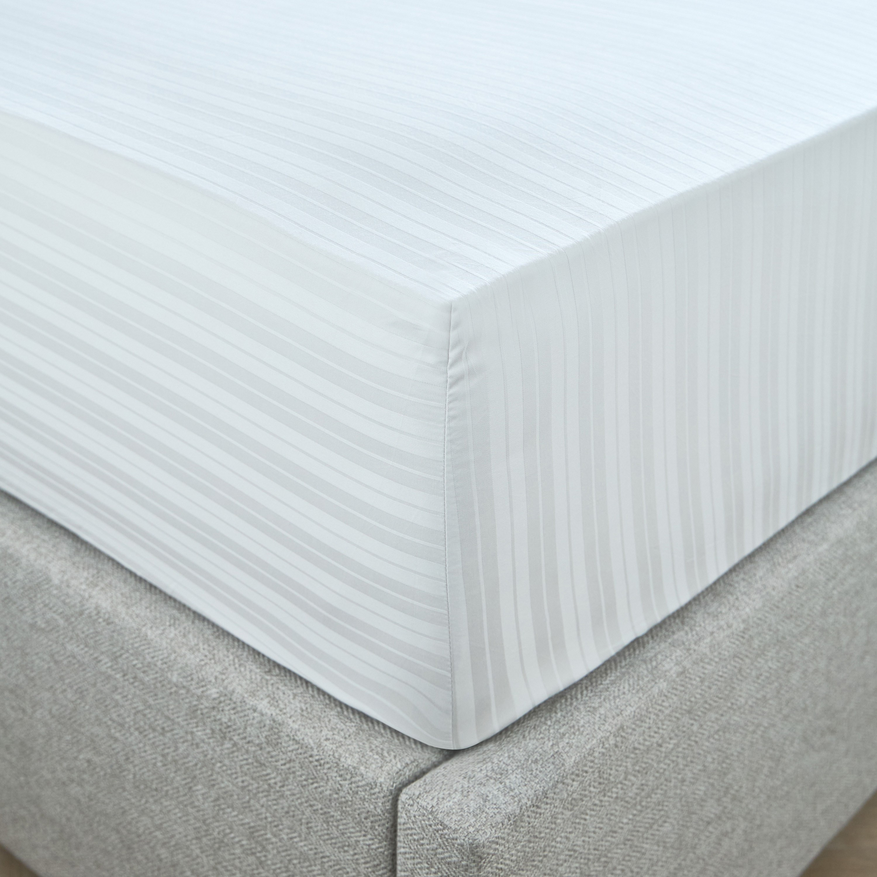 Elara Cotton Sateen 300 Thread Count Queen Fitted Sheet - 160x200 cm-household-bedding-sheetsandpillowcases-fittedsheets-image-1