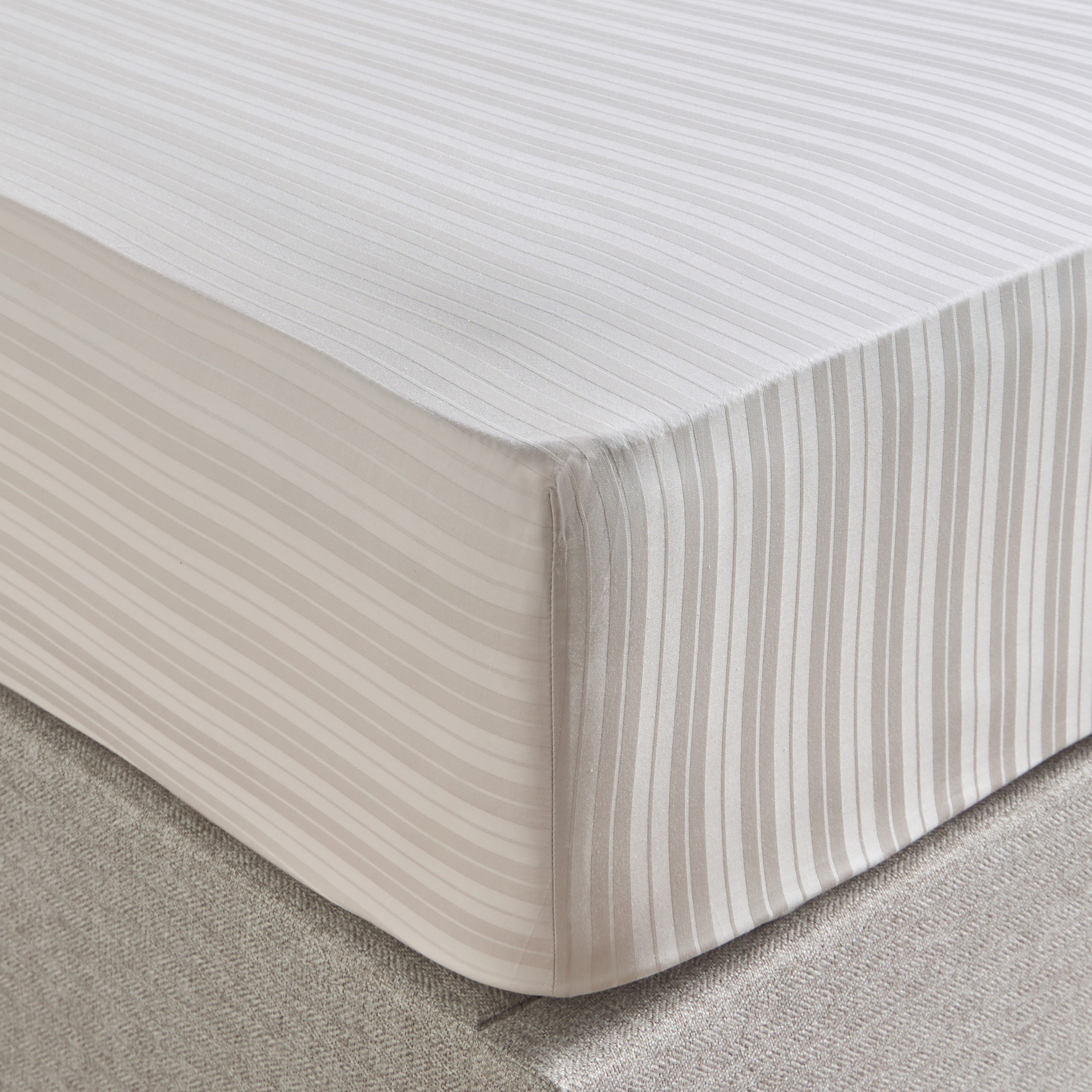 Elara Cotton Sateen 300 Thread Count Super King Fitted Sheet - 200x205 cm-household-bedding-sheetsandpillowcases-fittedsheets-image-1