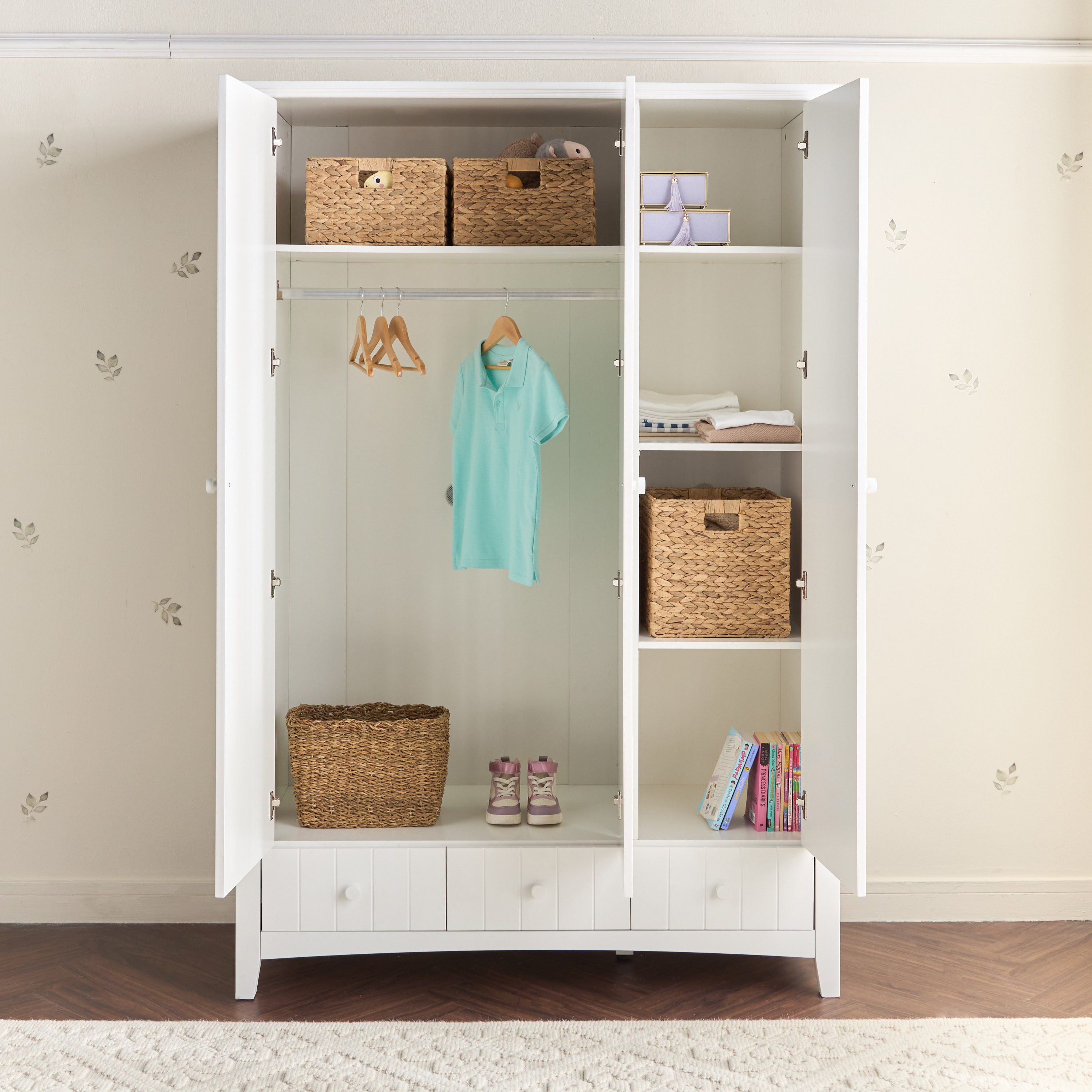 Taylor 3-Door Wardrobe with Drawer-babyandkids-roomfurniture-wardrobes-image-3