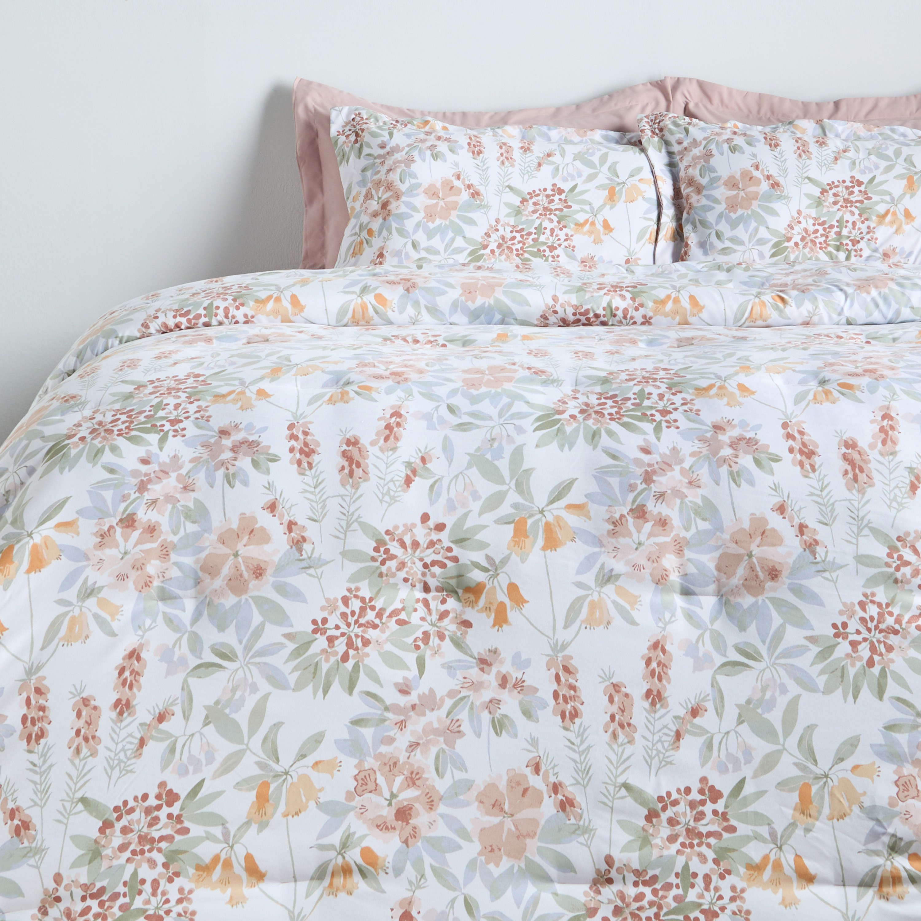 Elsa Floral Print 6-Piece Queen Comforter and Sheet Set - 200x240 cm-household-bedding-comfortersandbedspreads-bedinabag-image-2