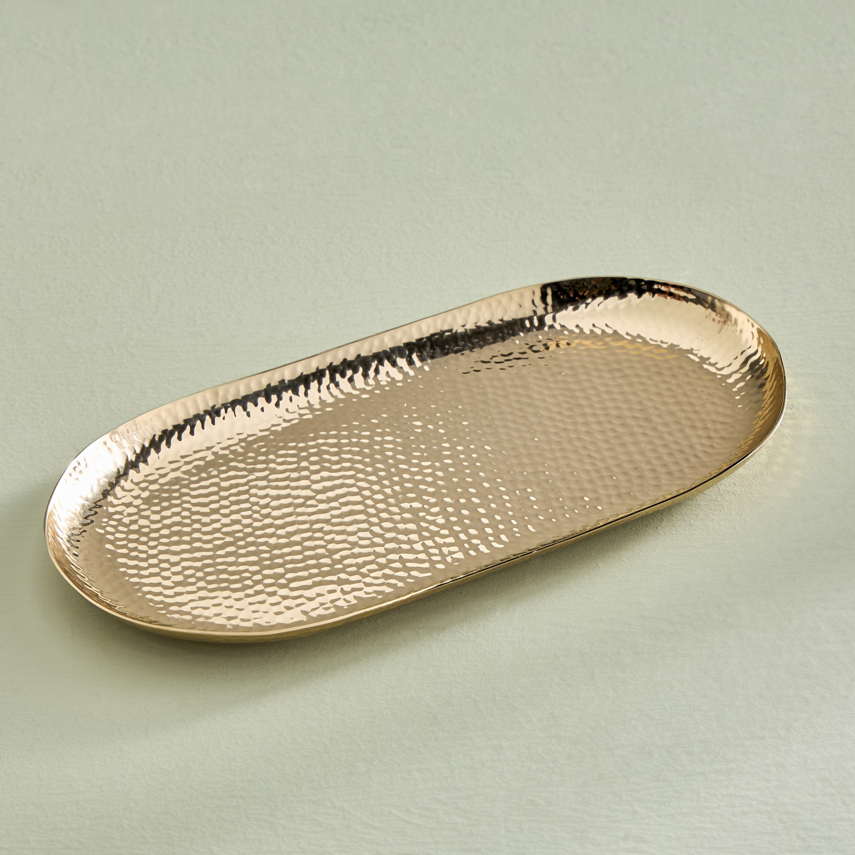 Hammered Decorative Tray - 30 cm-household-bathandlaundry-bathaccessories-toweltraysandplatforms-image-1