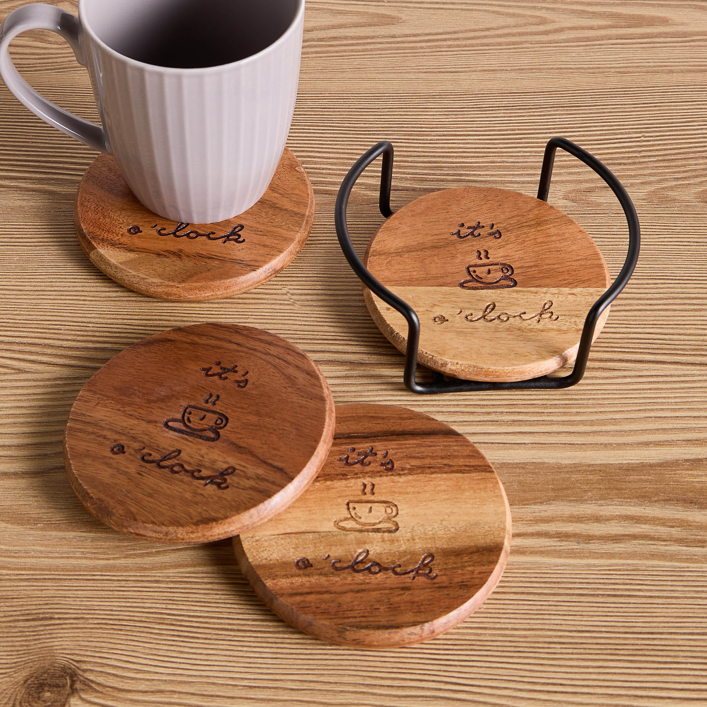 طقم قواعد أكواب 4 قطع مع حامل معدن - جو - 10 سم-household-dining-tablelinen-napkinsandaccessories-image-1