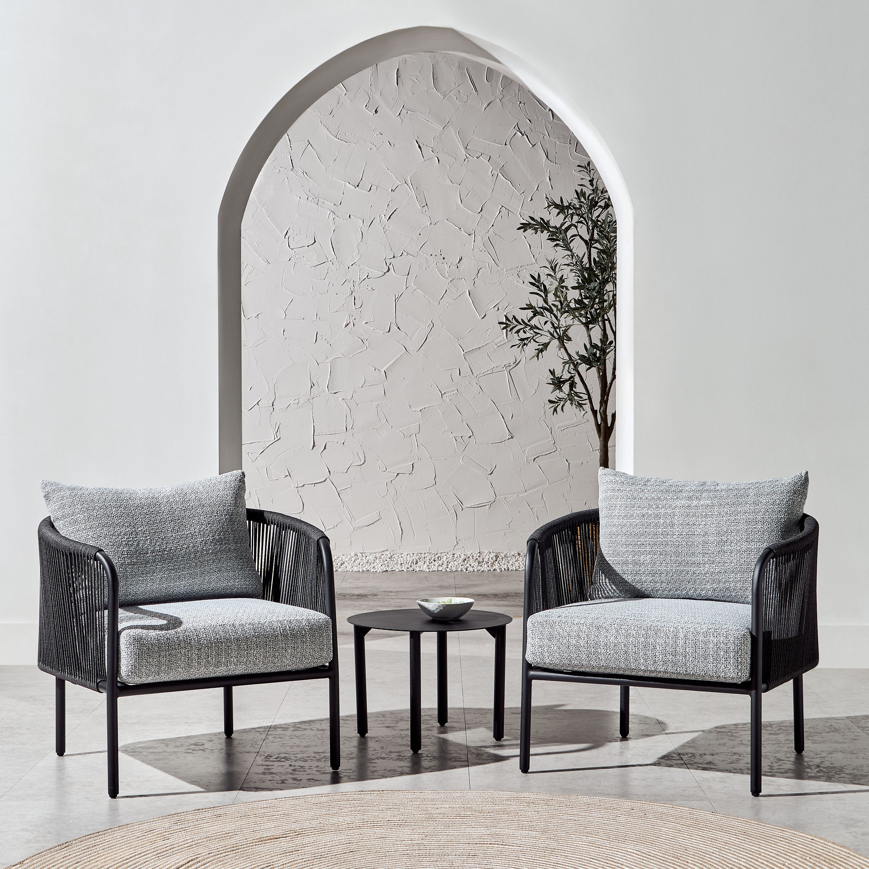 Outdoor Tea Table Set Shop Milson 2-Seater Outdoor Tea Table Set | Homecentre Qatar
