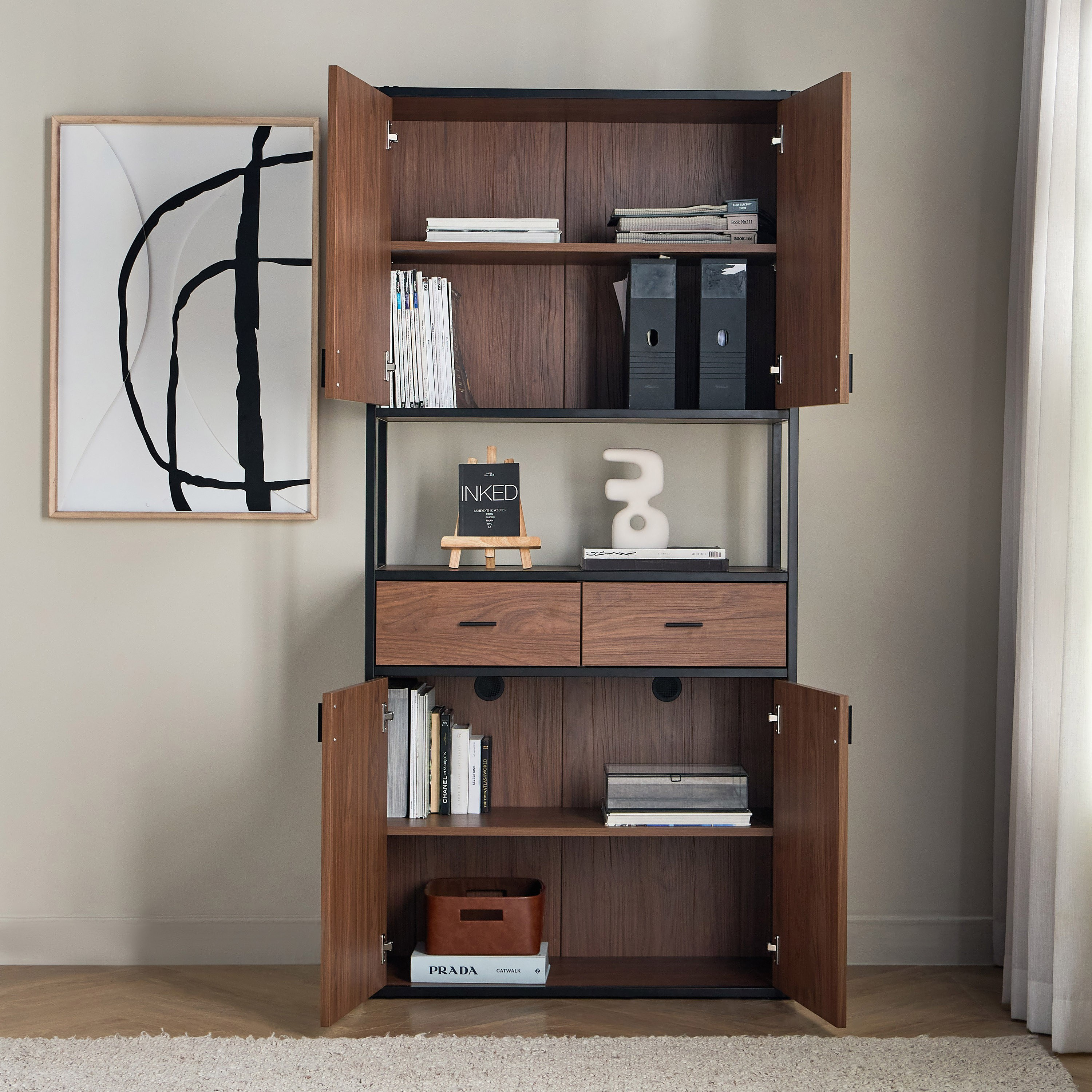 خزانة كتب - كانتري سايد-furniture-office-bookcasesdividersandstorage-image-3
