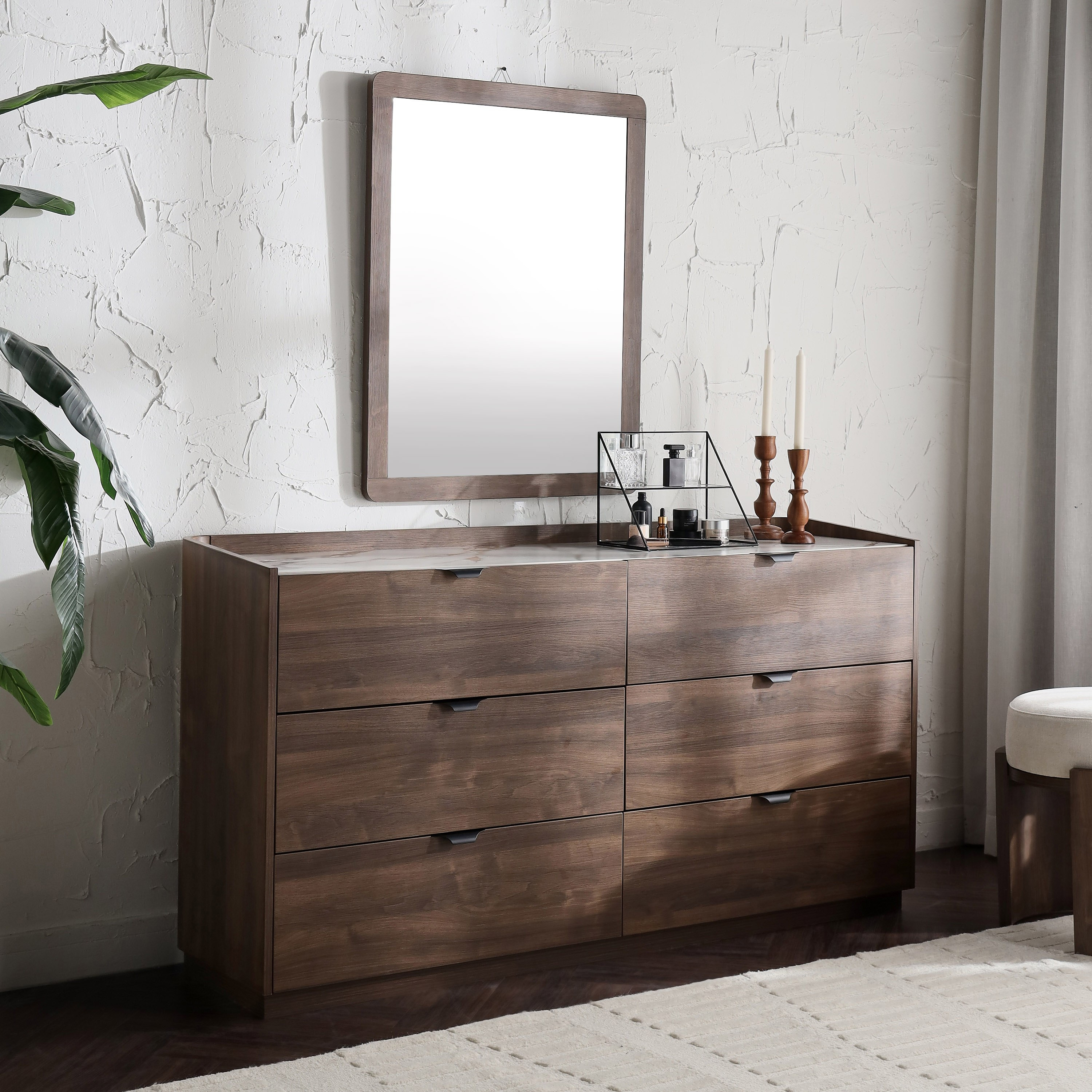 Hadley 6-Drawer Dresser with Mirror