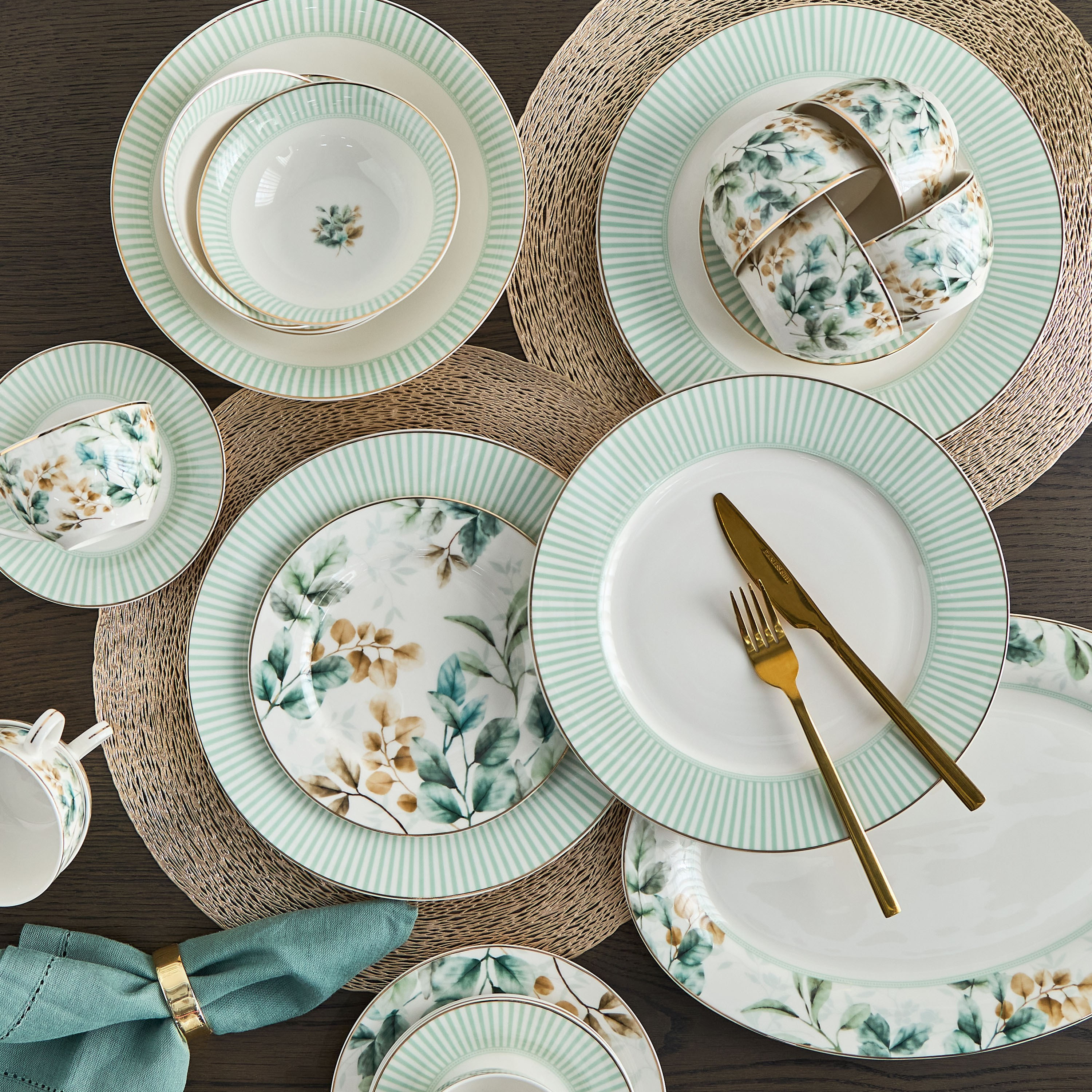 Elisa 44-Piece New Bone China Dinner Set - Serves 8-household-dining-dinnerware-dinnersets-image-1