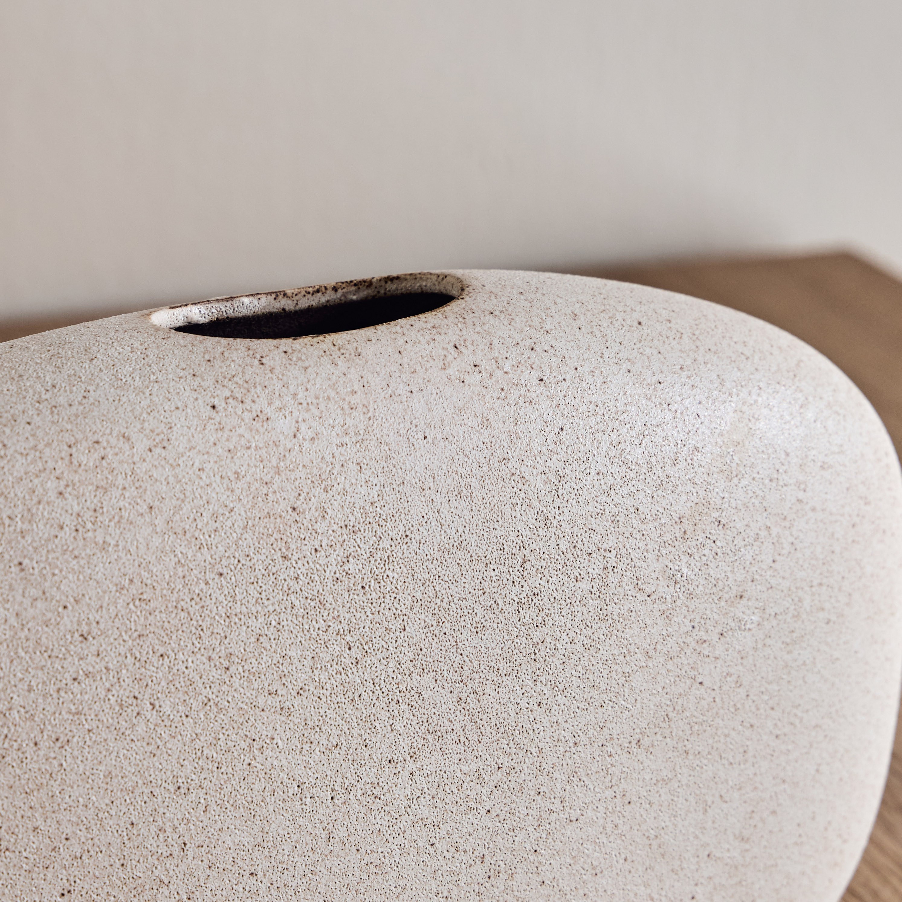 Torino Organic Ceramic Vase - 19 cm-household-decor-vasesandbowls-image-2
