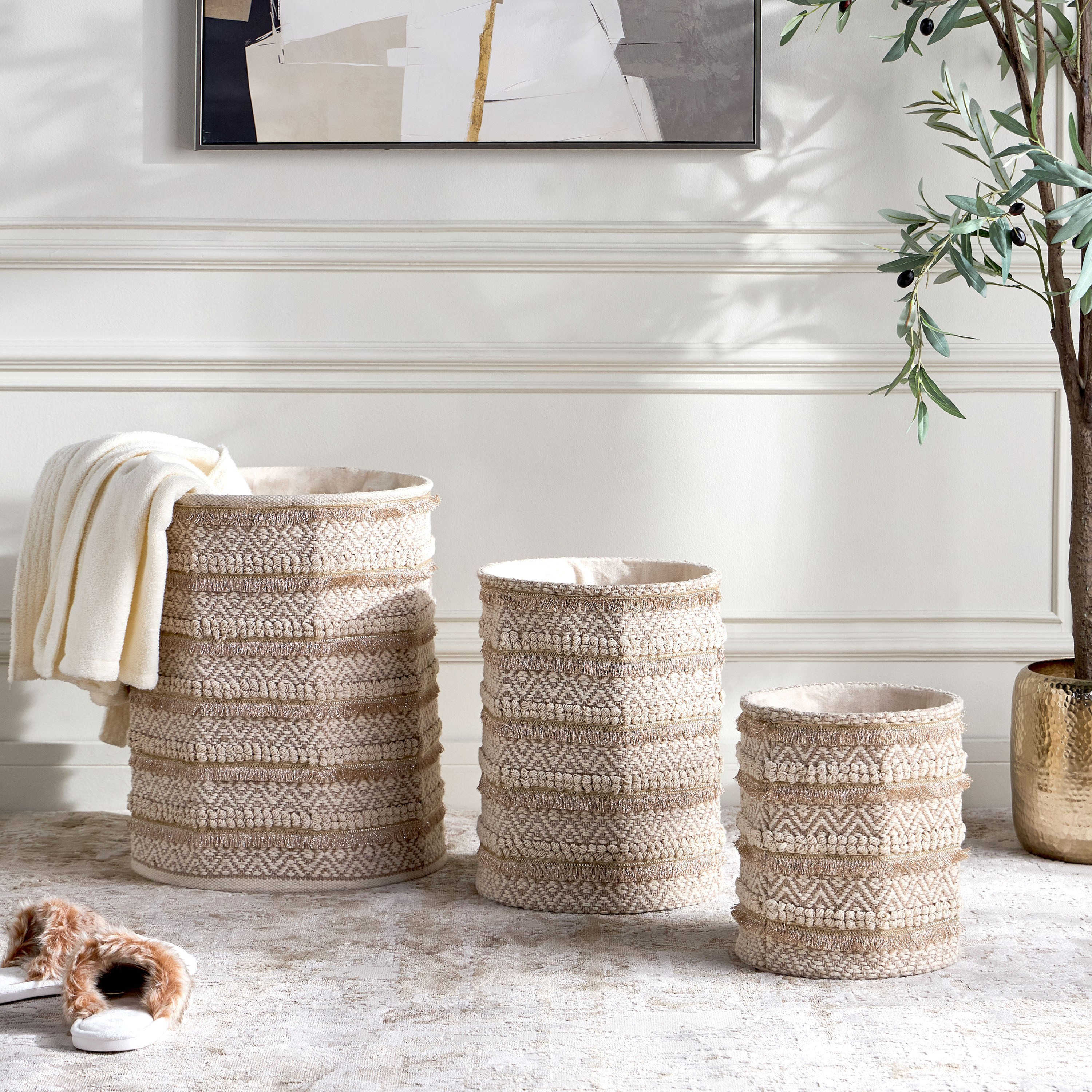 Tazia Storage Basket - 25x25x29 cm-household-storage-storagesolutions-storageboxesandbaskets-image-3