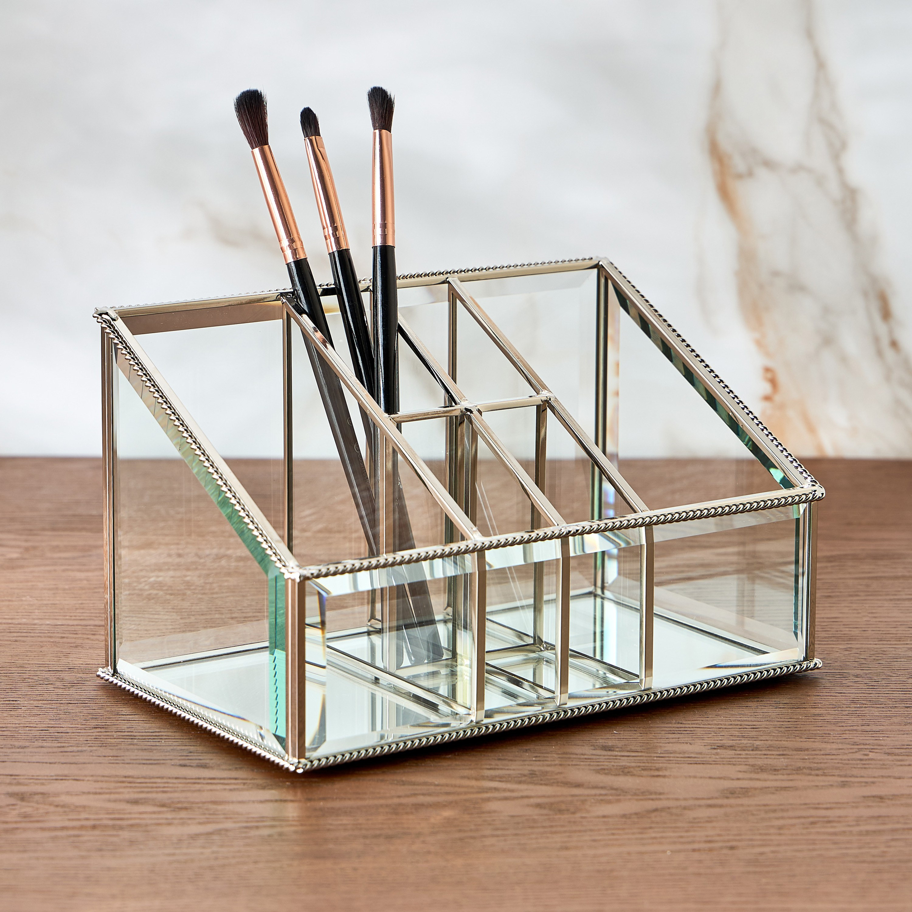 Hannah 6-Compartment Cosmetics Organiser-household-storage-cosmeticorganizing-makeuporganizersandsets-image-1