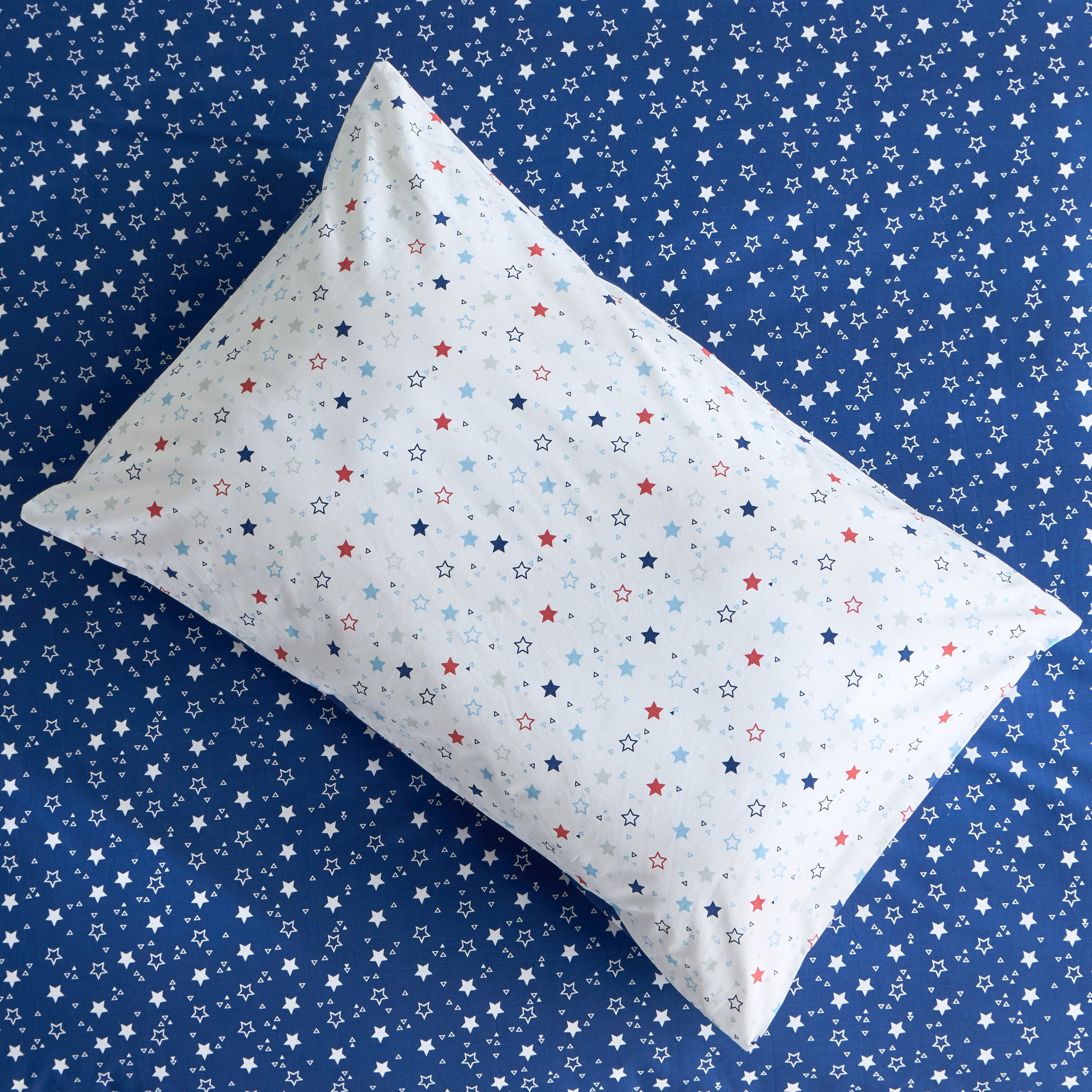 Eco Bright Stars Cotton 200 Thread Count 2-Piece Single Duvet Cover Set - 135x200 cm-babyandkids-beddingandwindows-bedding-pillowcases-image-3