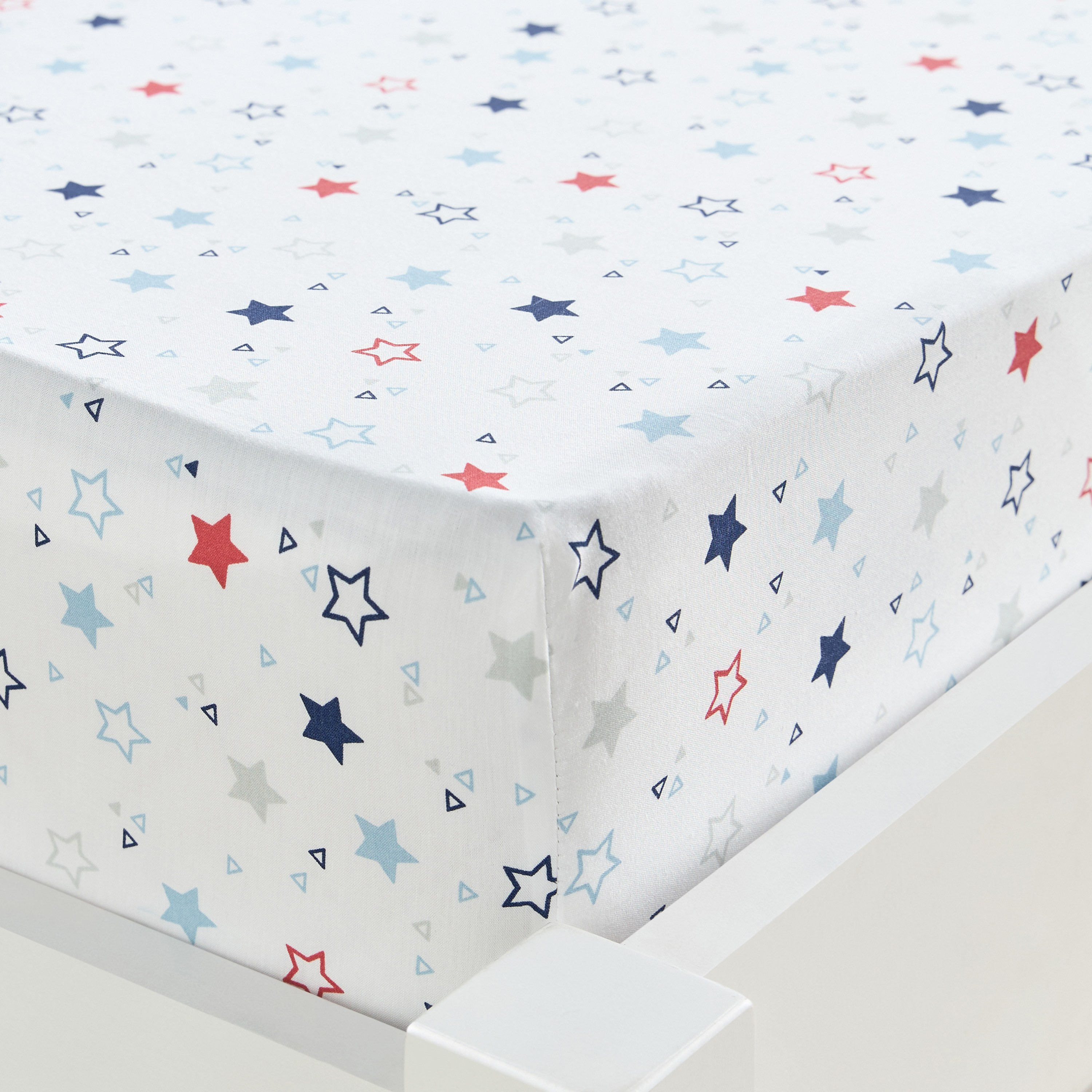 Eco Cotton 200 Thread Count Full Fitted Sheet - 120x200 cm-babyandkids-beddingandwindows-bedding-fittedandflatsheets-image-1