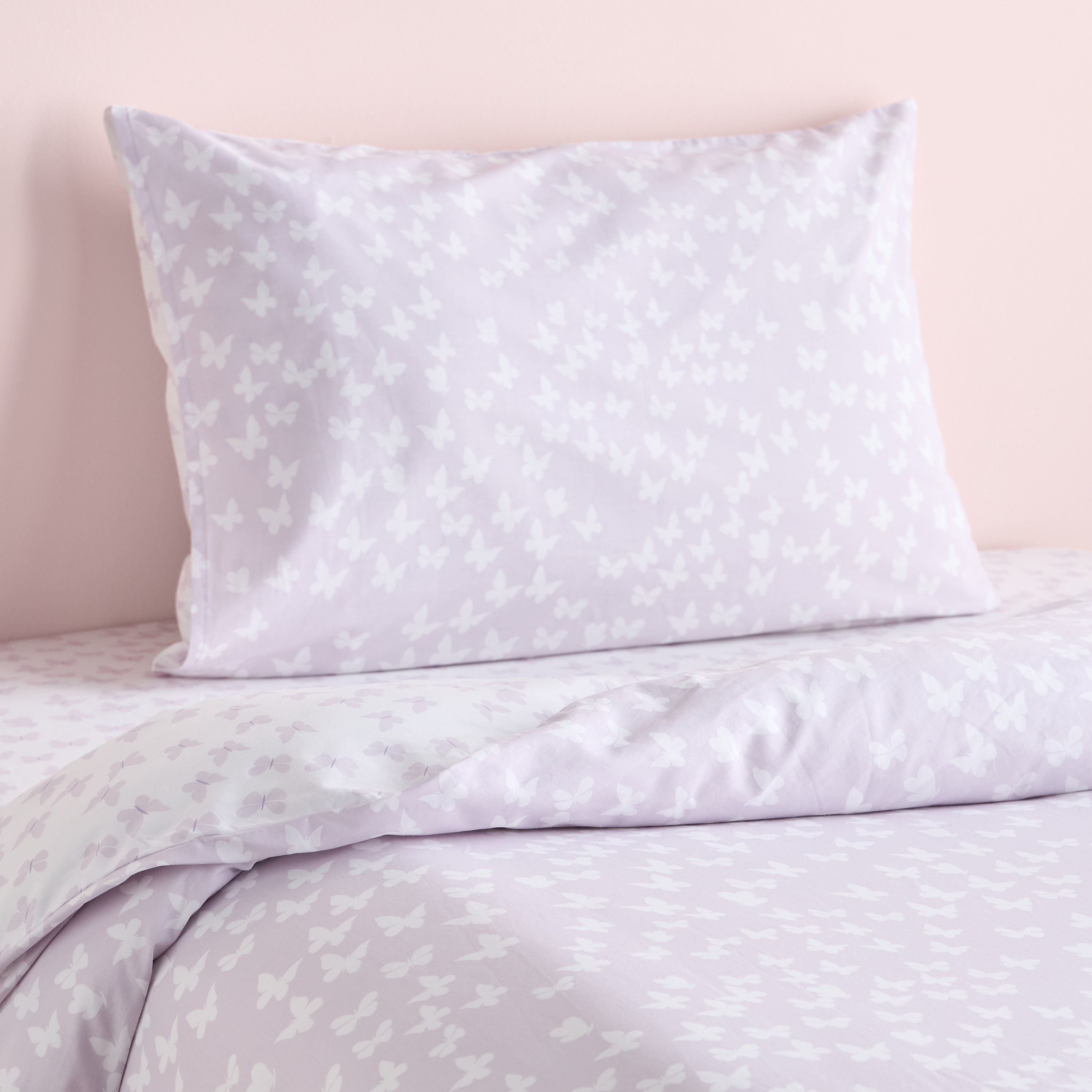 Eco Butterfly Cotton 200 Thread Count 2-Piece Queen Duvet Cover Set - 160x200 cm-babyandkids-beddingandwindows-bedding-duvetcovers-image-1