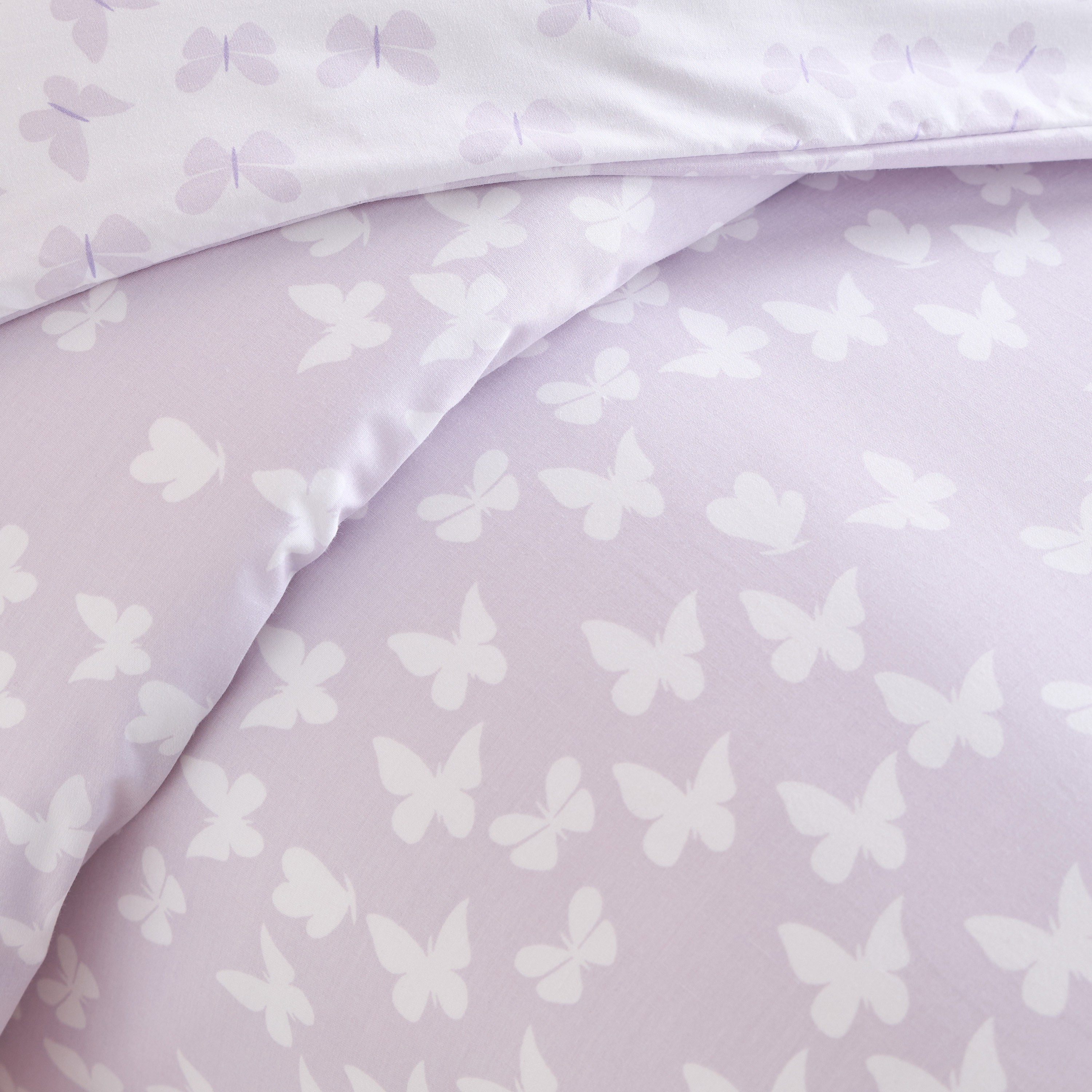 Eco Butterfly Cotton 200 Thread Count 2-Piece Single Duvet Cover Set - 135x200 cm-babyandkids-beddingandwindows-bedding-fittedandflatsheets-image-3