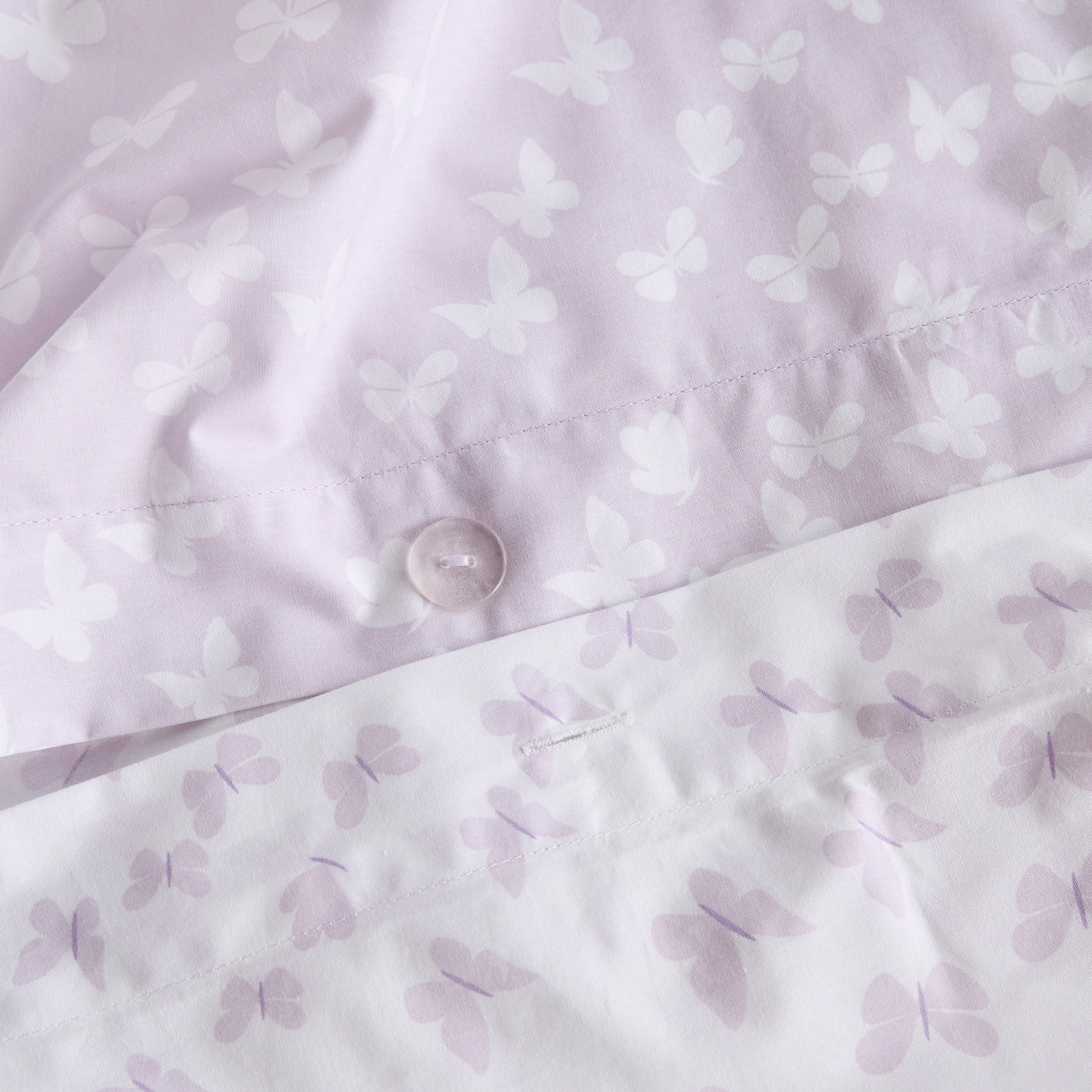 Eco Butterfly Cotton 200 Thread Count 2-Piece Single Duvet Cover Set - 135x200 cm-babyandkids-beddingandwindows-bedding-fittedandflatsheets-image-4