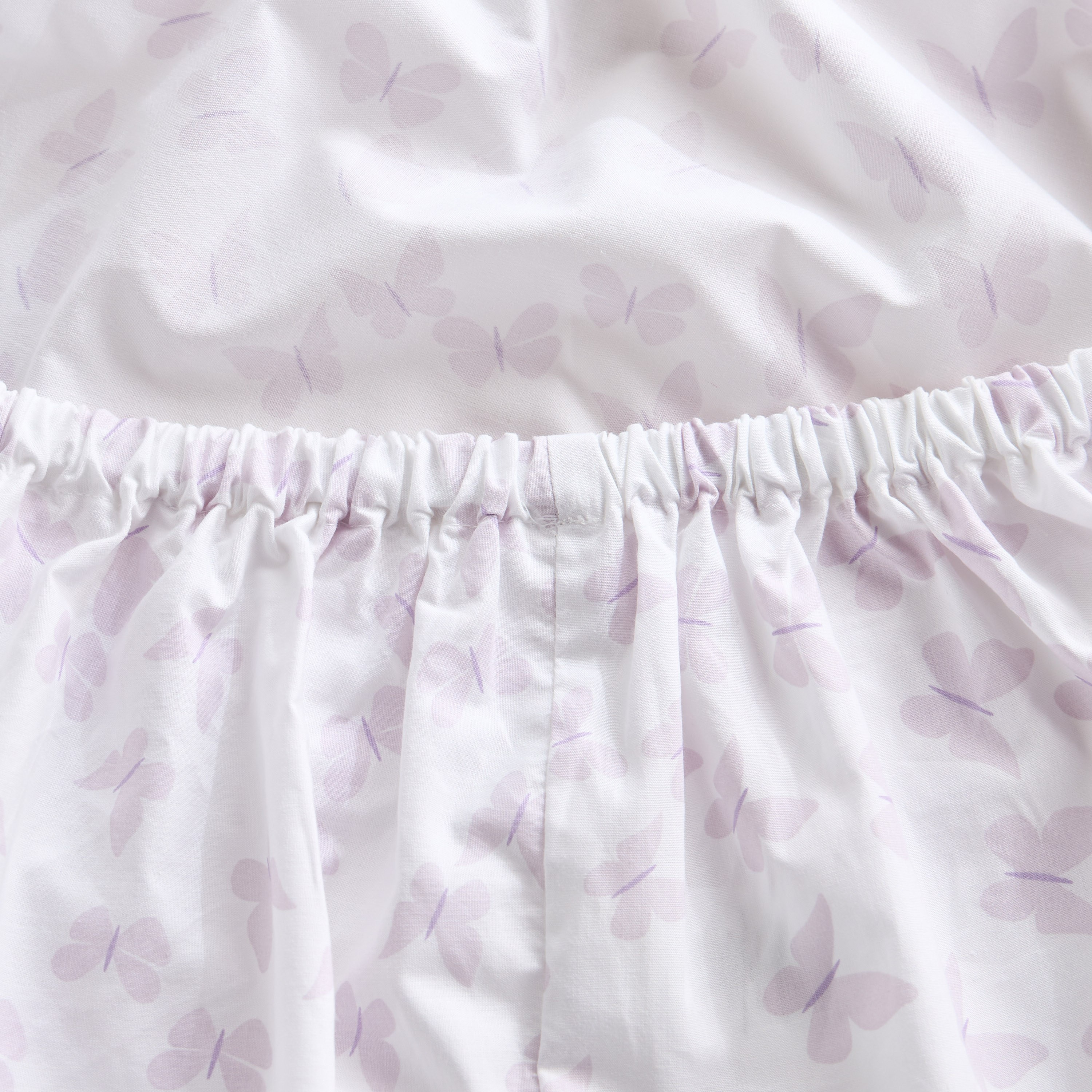 Eco Butterfly Cotton 200 Thread Count Full Fitted Sheet - 120x200 cm-kids-beddingandwindows-bedding-fittedandflatsheets-image-2