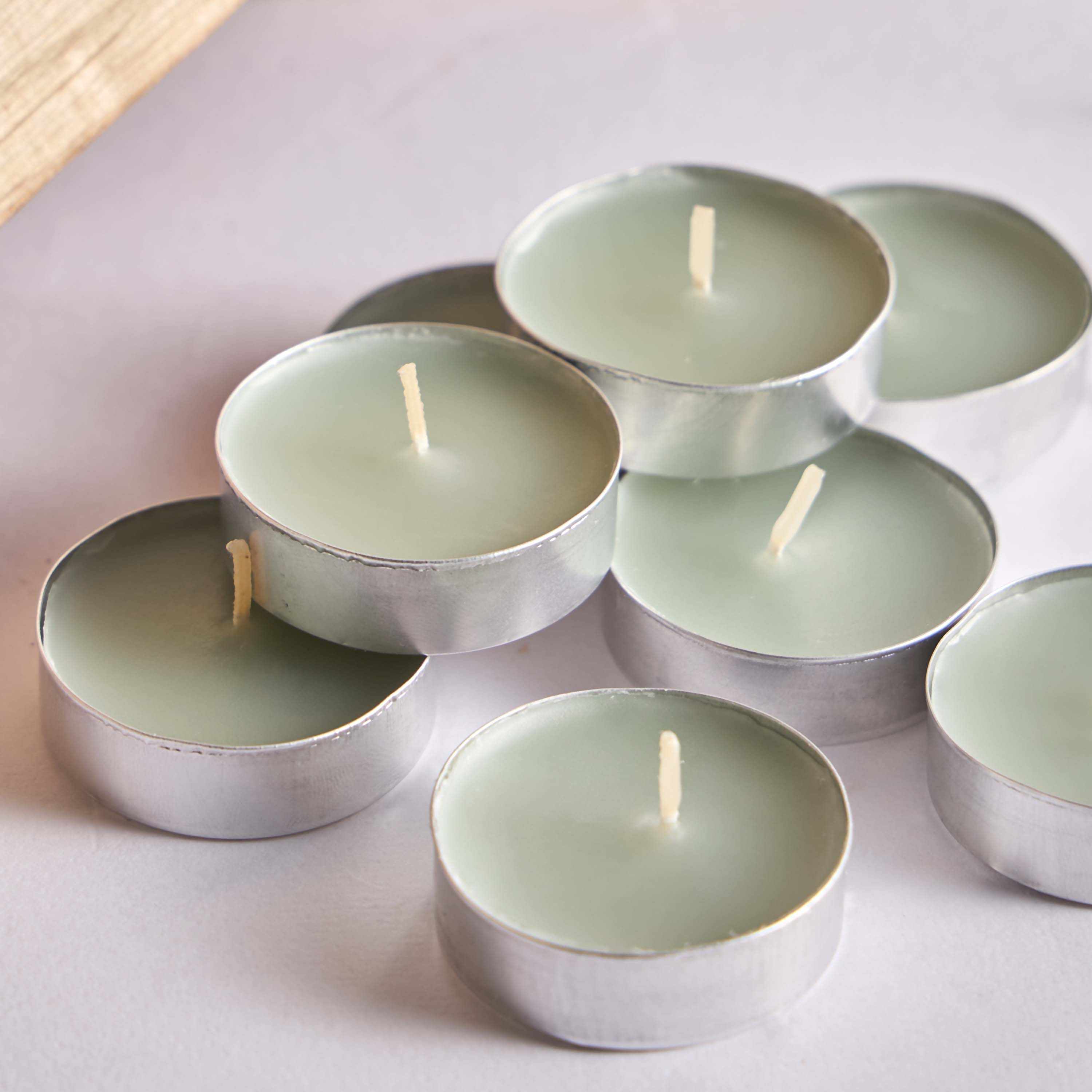 Essentials 50-Piece Sage Lavender Scented Tealight Candle Set - 4 h-household-homefragrance-candles-image-2