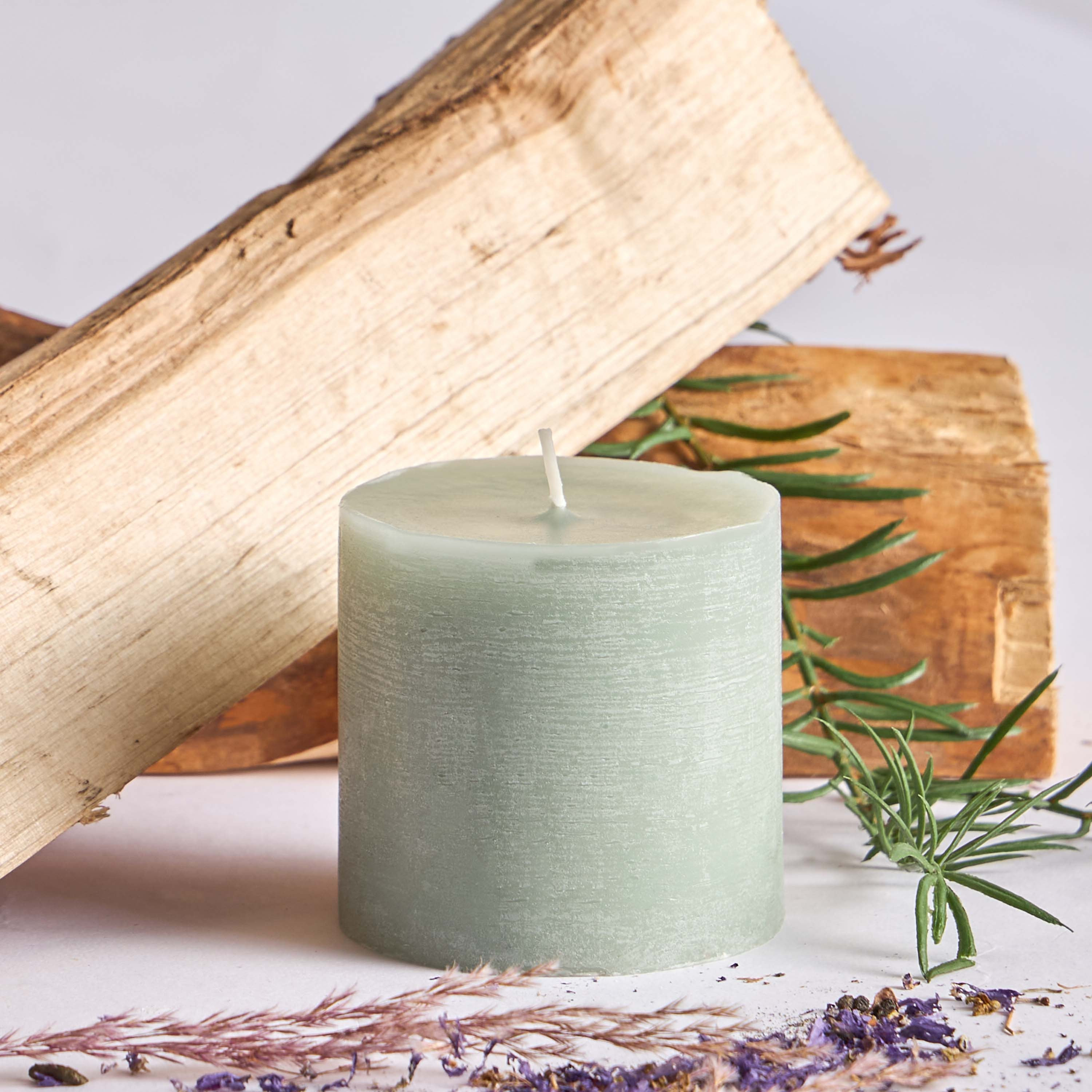 Essentials Sage Lavender Scented Pillar Candle - 20 h-household-homefragrance-candles-image-1