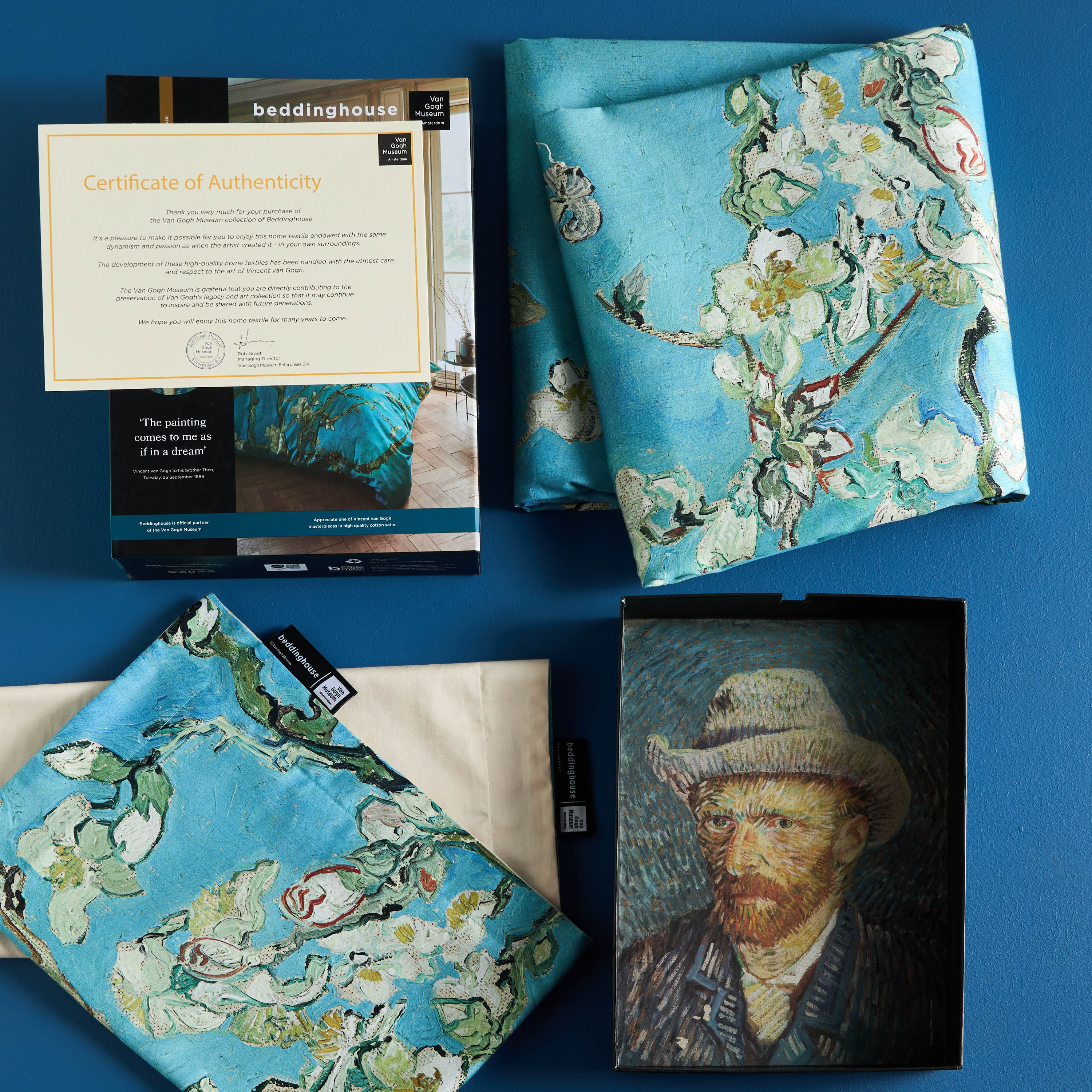 Van Gogh Almond Blossom Cotton 3-Piece King Duvet Cover Set - 220x230 cm-household-bedding-duvetandcovers-duvetcovers-image-7