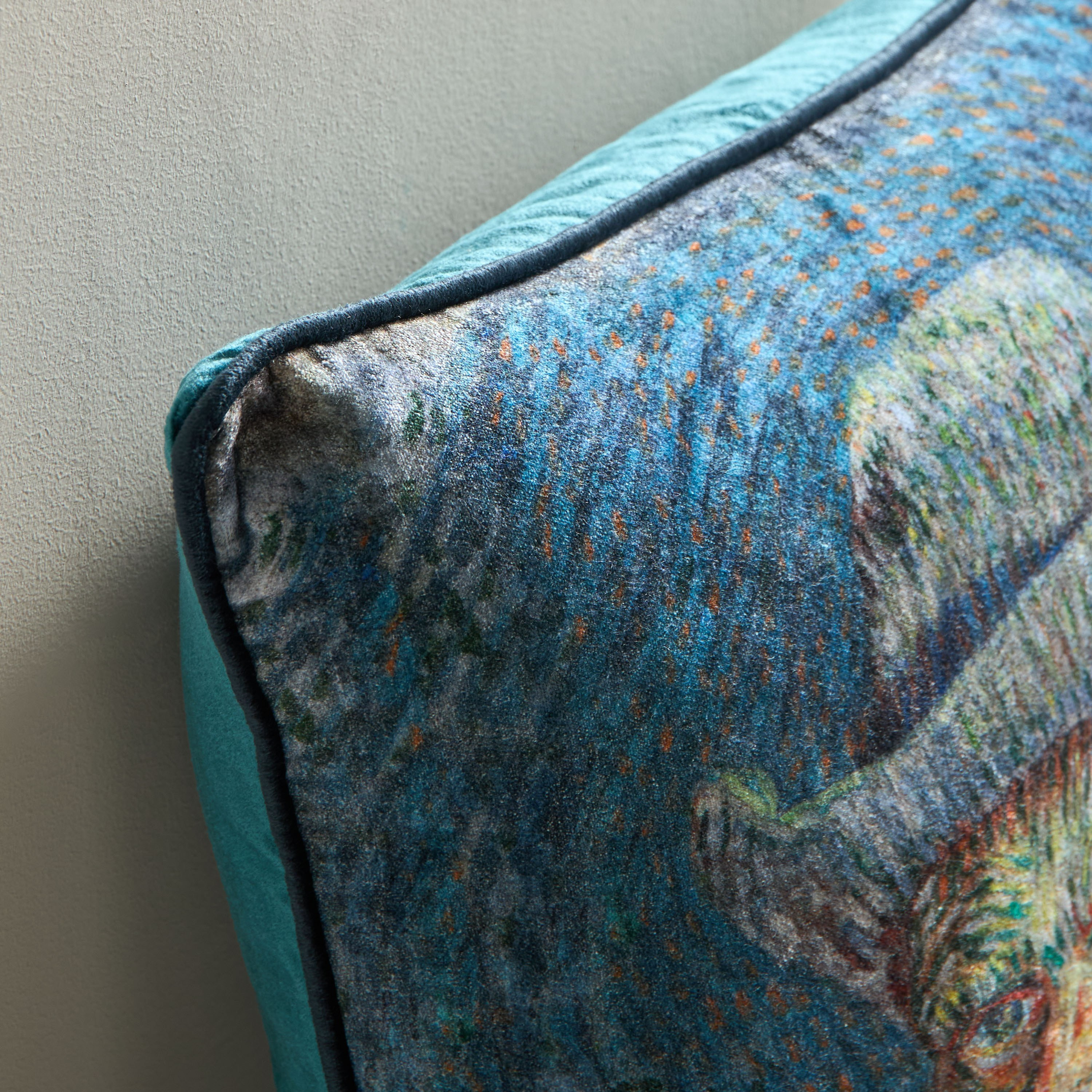 Van Gogh Velvet Cushion Cover - 45x45 cm-household-cushionsandthrows-cushioncovers-image-2