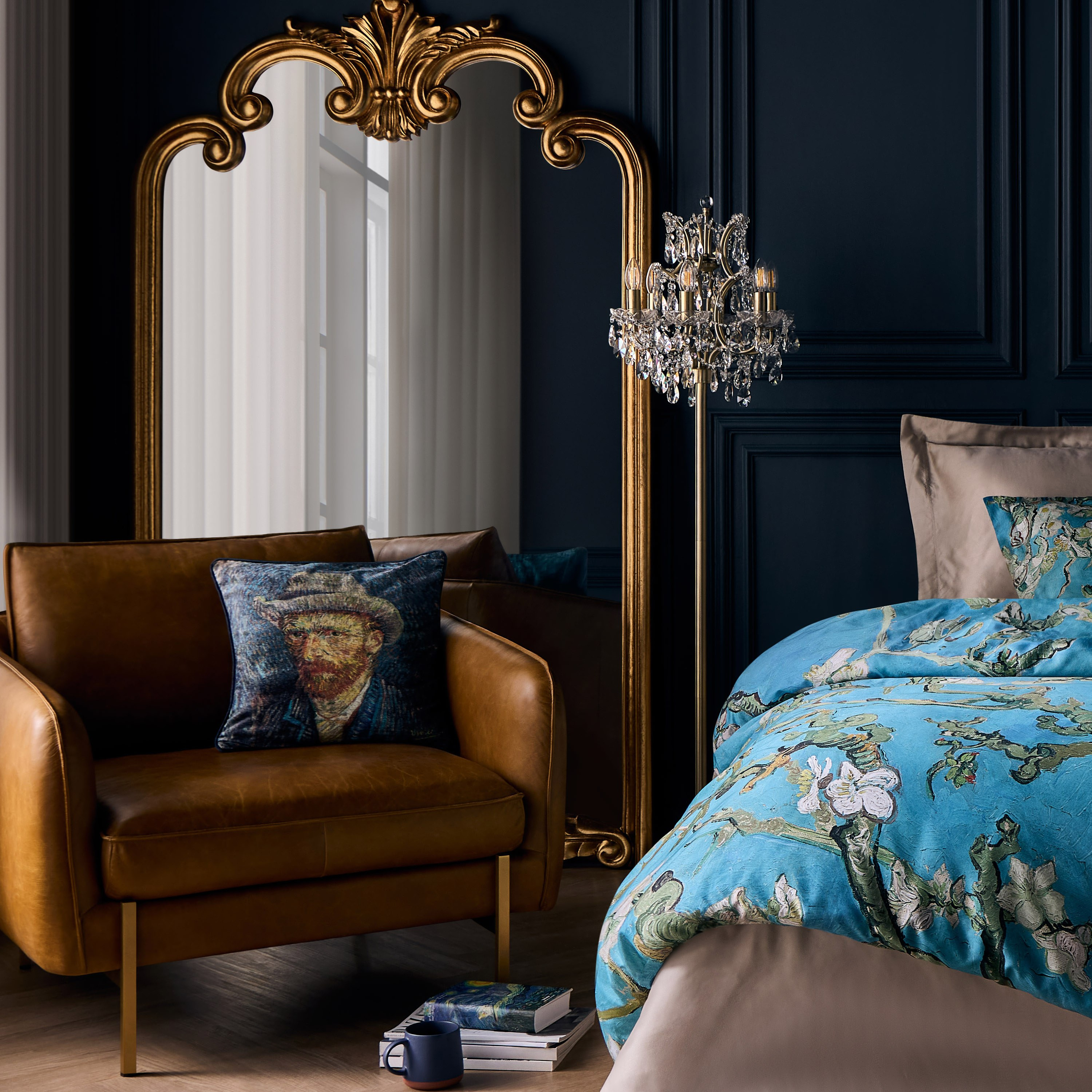 Van Gogh Velvet Cushion Cover - 45x45 cm-household-cushionsandthrows-cushioncovers-image-4