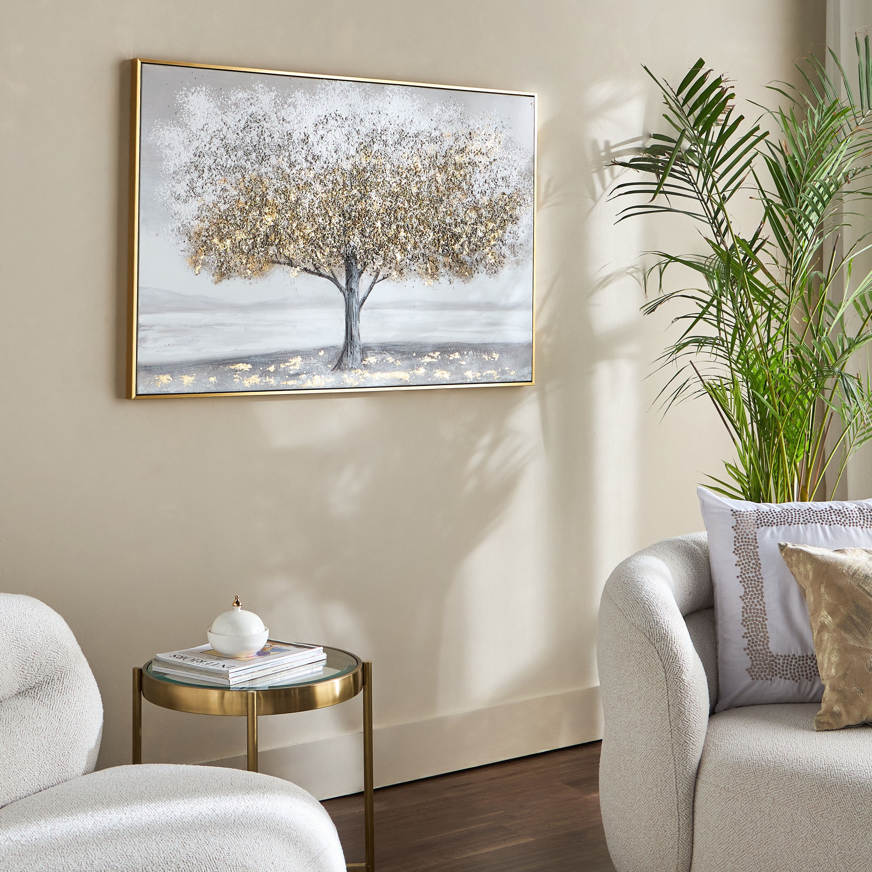 زينة حائط كانفاس مؤطرة بألوان زيتية - ثالاسا- 120x80 سم-household-walldecorandmirrors-wallart-image-4