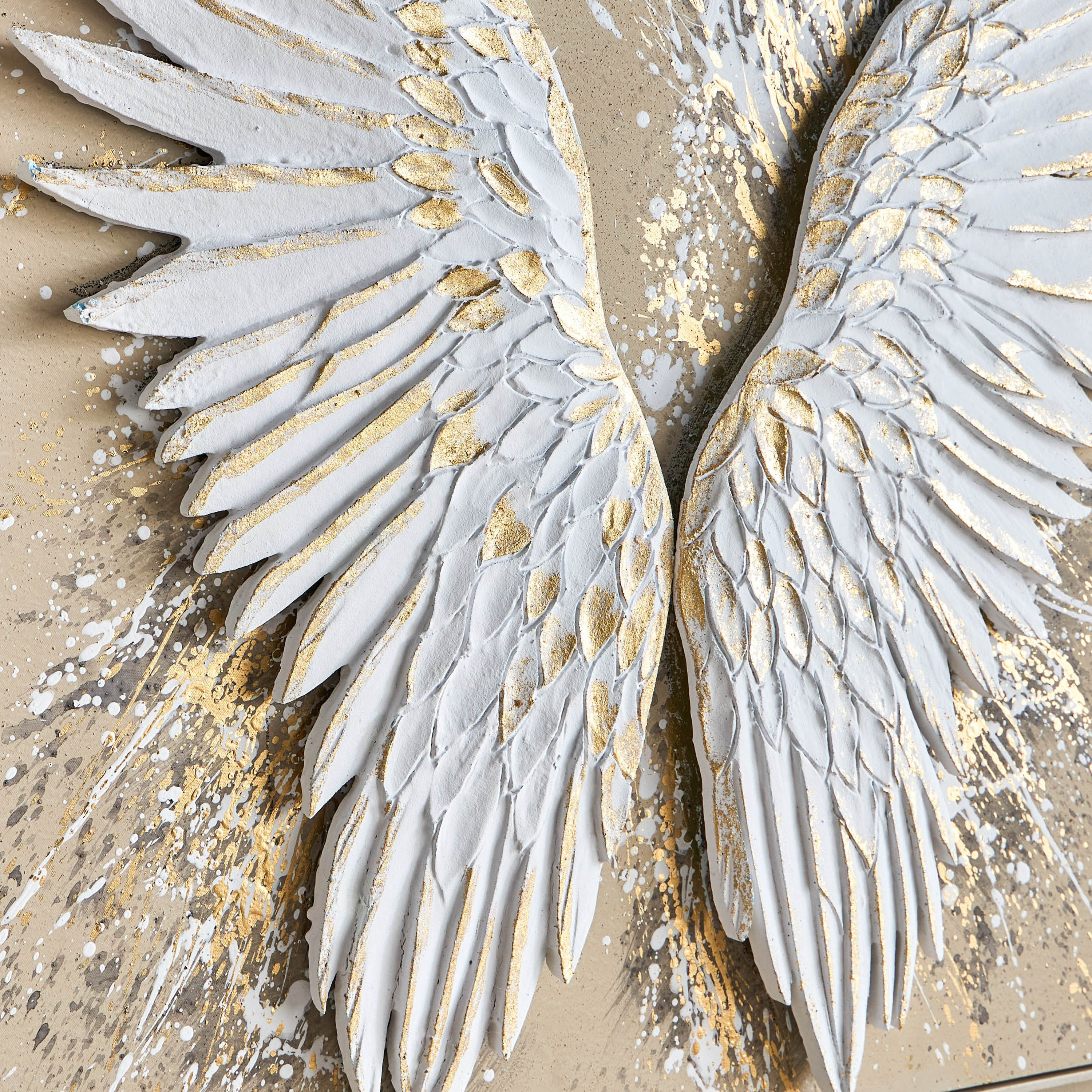 زينة حائط لوحة زيتية كانفاس مؤطرة ليد - إليسيا- 100x100 سم-household-walldecorandmirrors-wallart-image-4