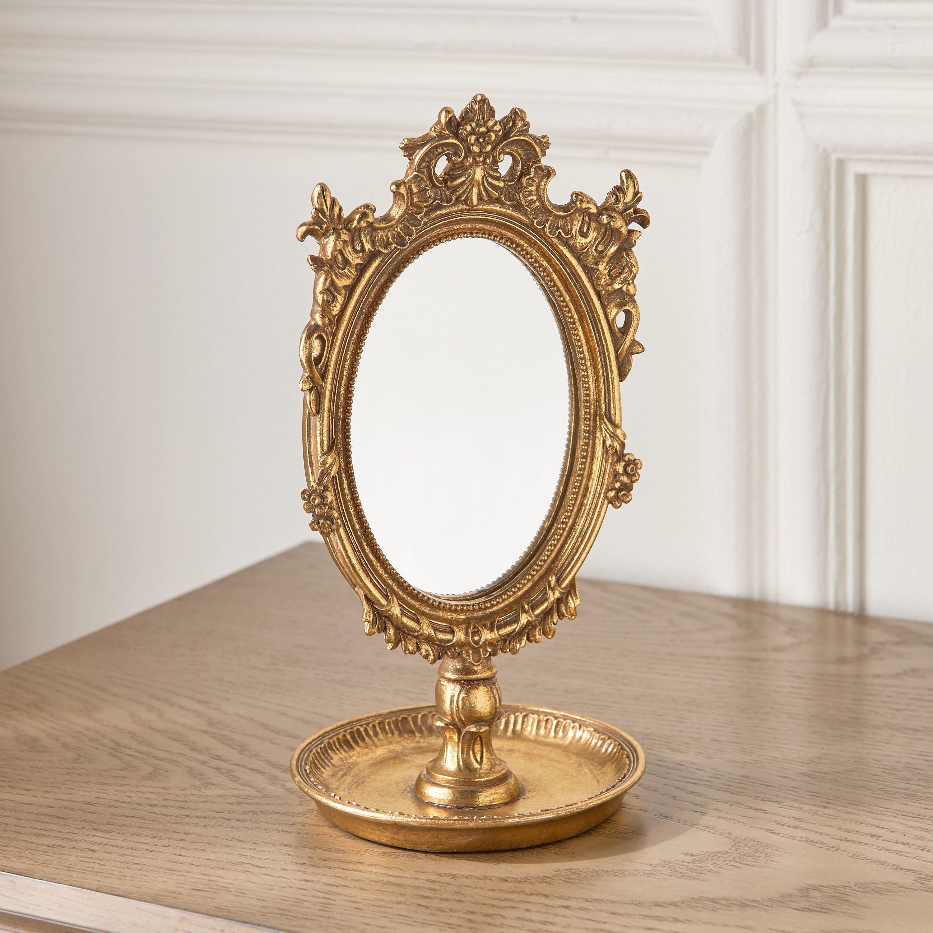Dahlia Vanity Mirror - 27 cm-household-storage-cosmeticorganizing-makeupmirrors-image-1