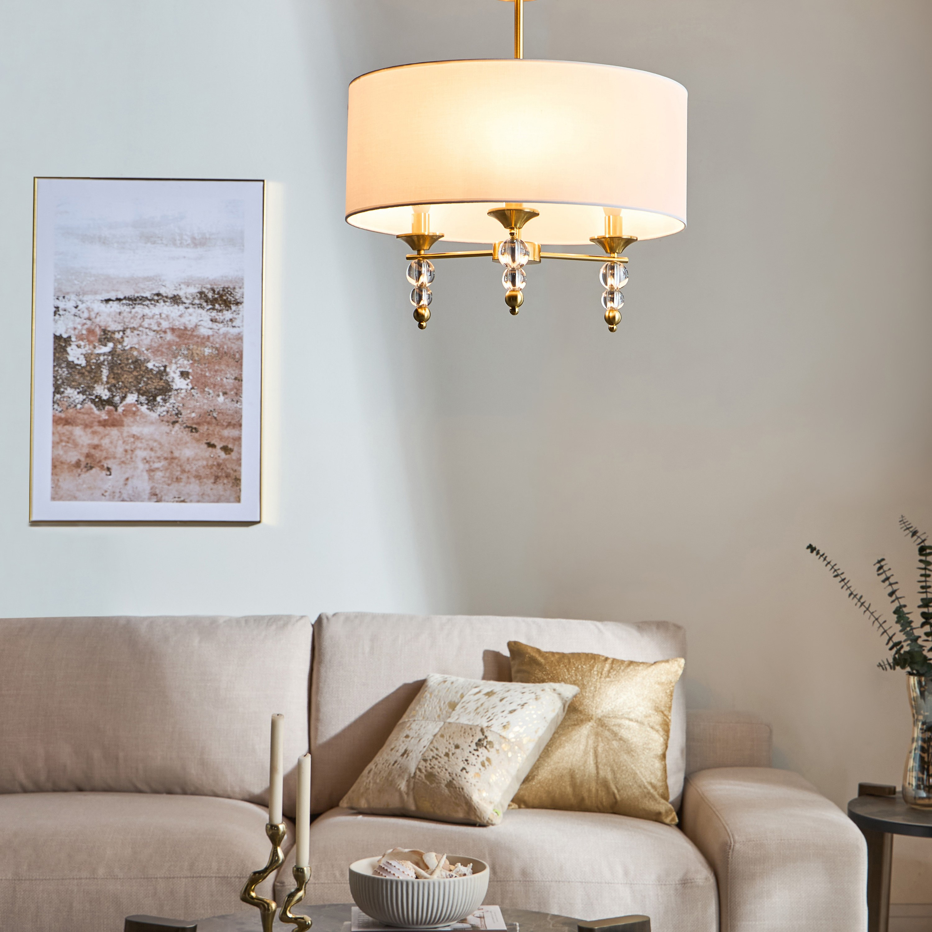 Gem 3-Light Glass Chandelier-household-lighting-ceilinglamps-chandeliers-image-4