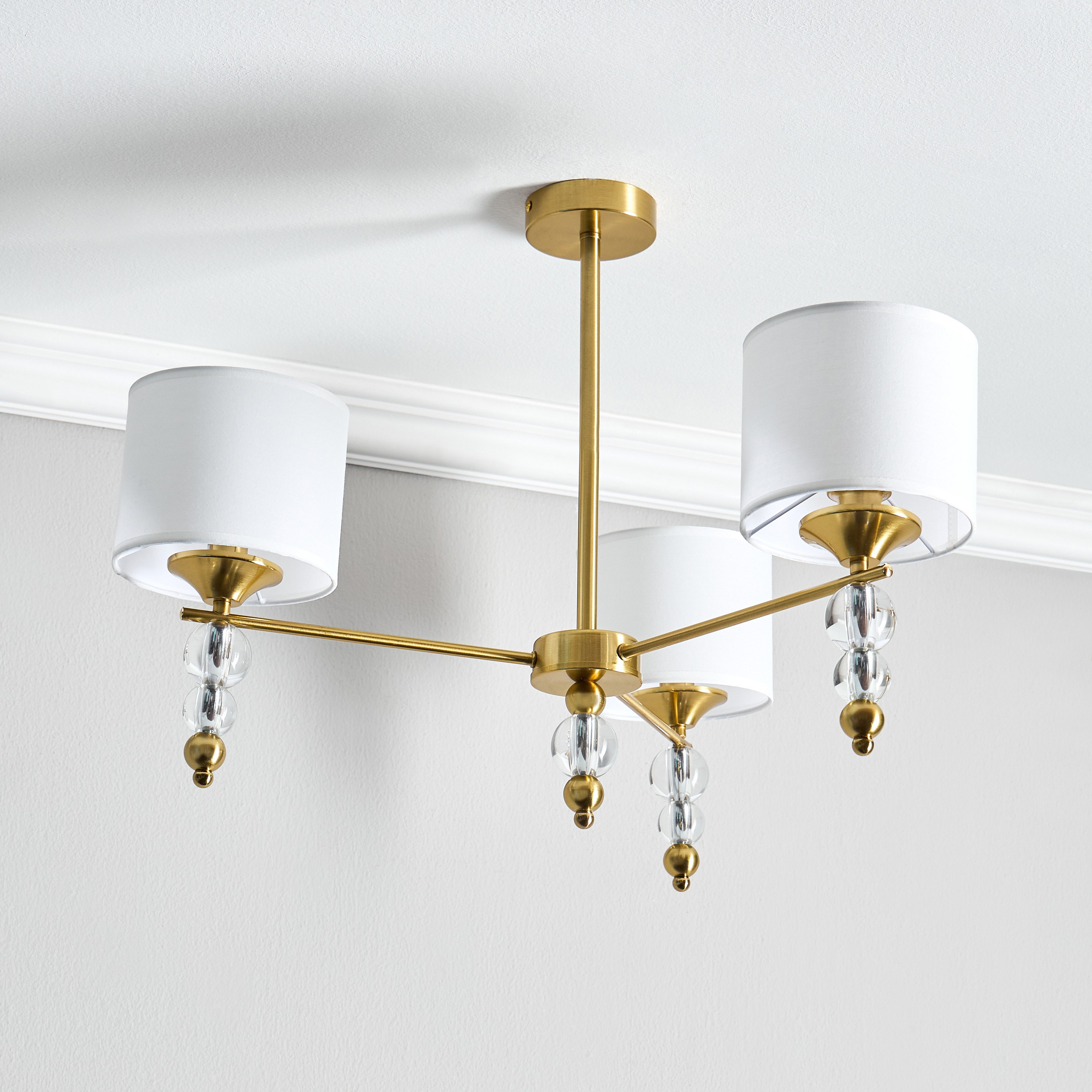 Gem 3-Light Glass Chandelier-household-lighting-ceilinglamps-chandeliers-image-1