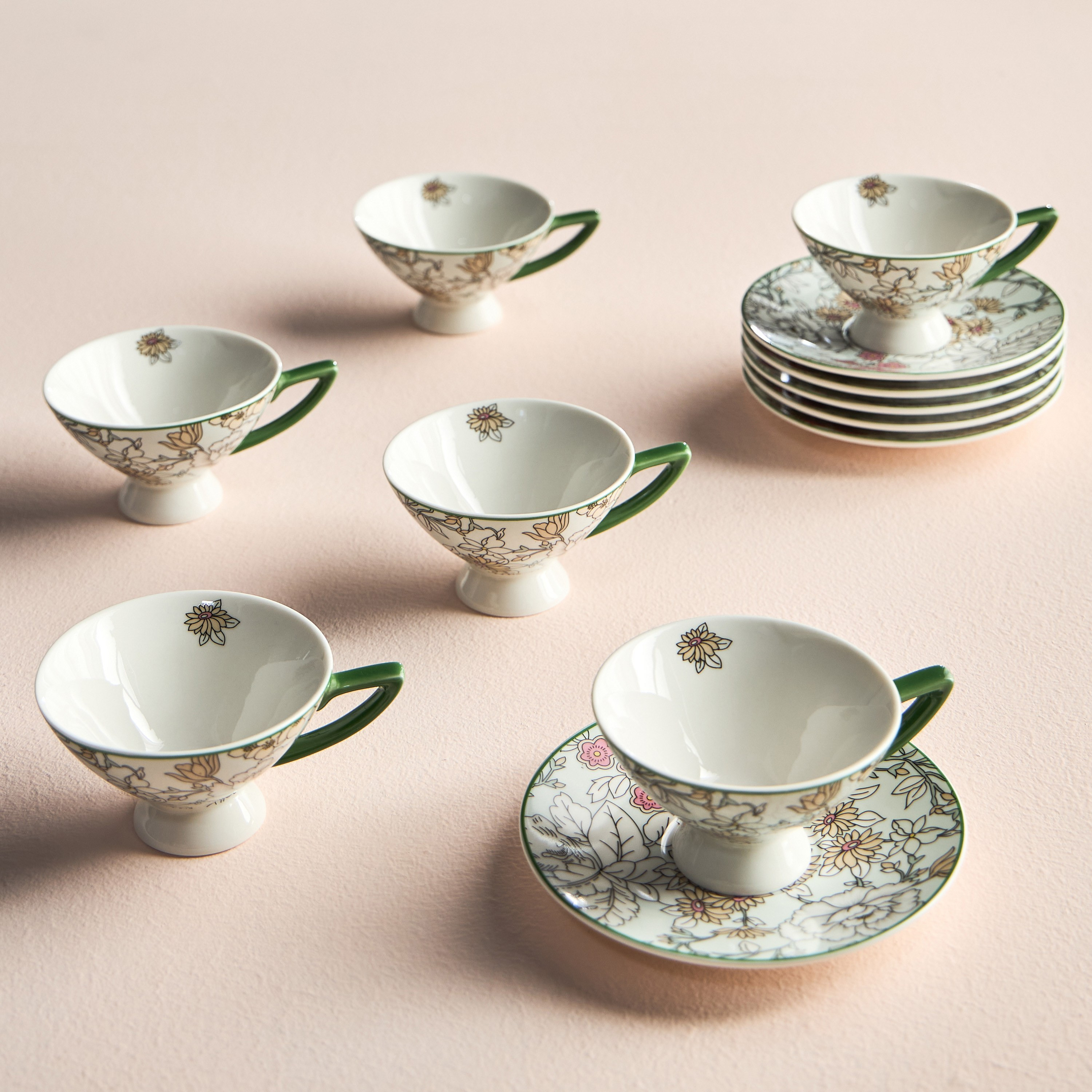 Shirin 12-Piece Porcelain Espresso Set - 90 ml, Serves 6-household-dining-teaandcoffee-teaandcoffeesets-image-1